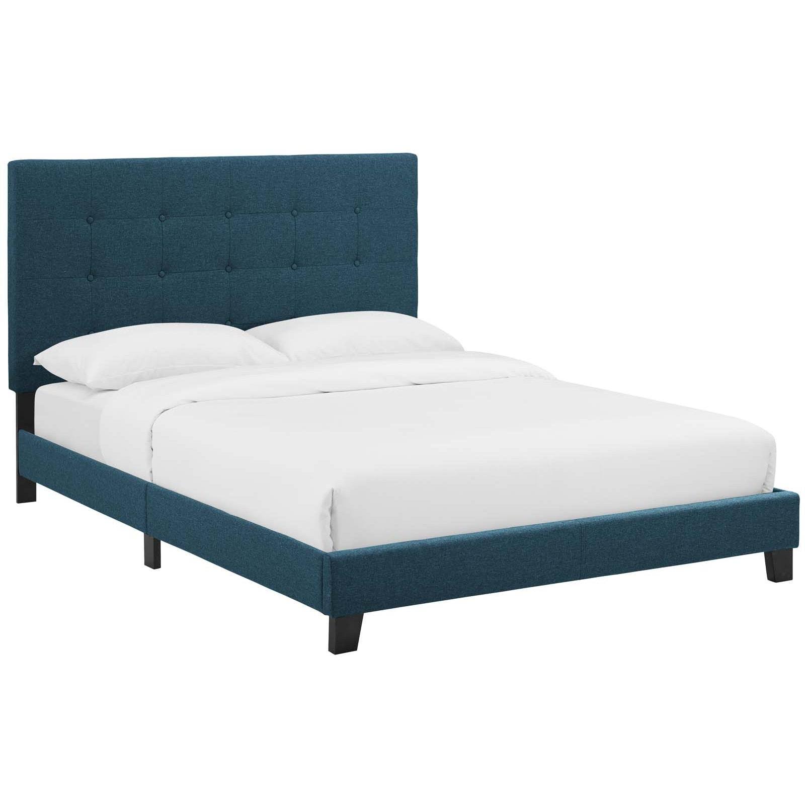 Modway Melanie Queen Tufted Button Upholstered Fabric Platform Bed - F6TRQN_SXSA