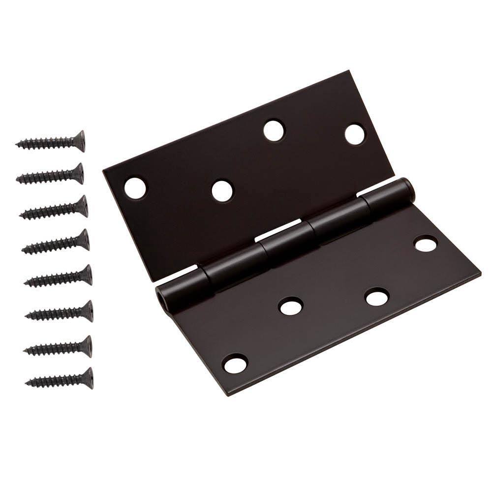 Everbilt 4 in. Square Corner Matte Black Door Hinge Value Pack (48-Pack) 0WWOIE_Q4GH