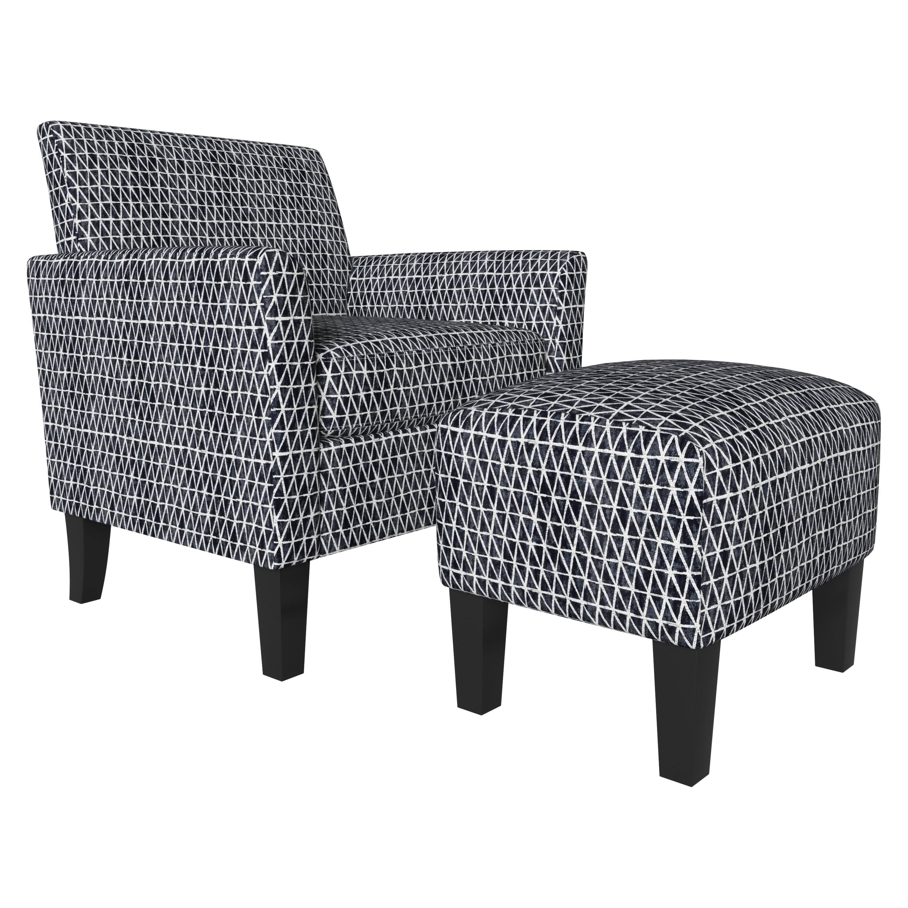 Copper Grove Maritza Half Round Arm Chair and Ottoman - Black Urban 43QETS_M5LN