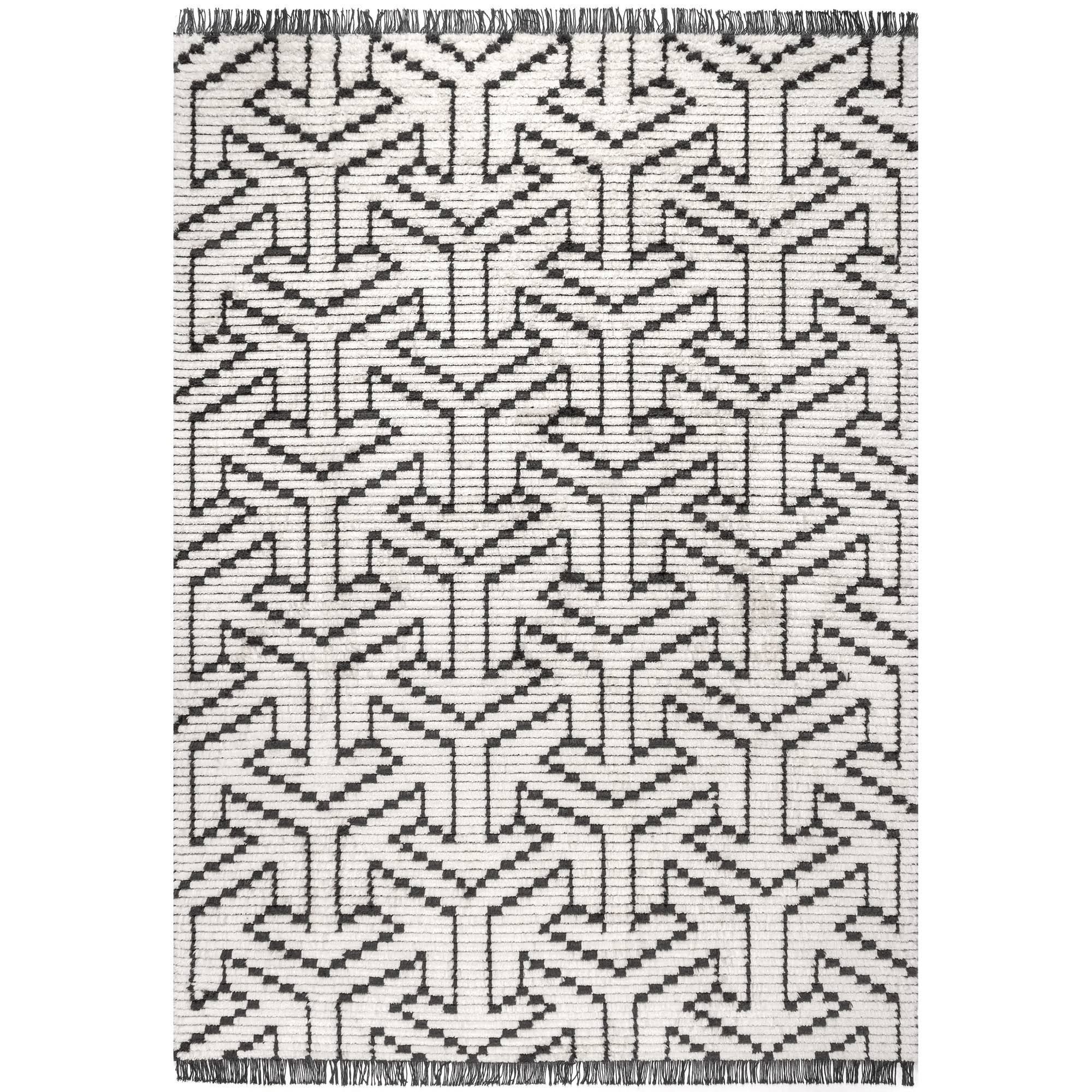 nuLOOM Alyson Modern Abstract Soft Shag Fringe Area Rug - 5' ZBZYZG_30OJ