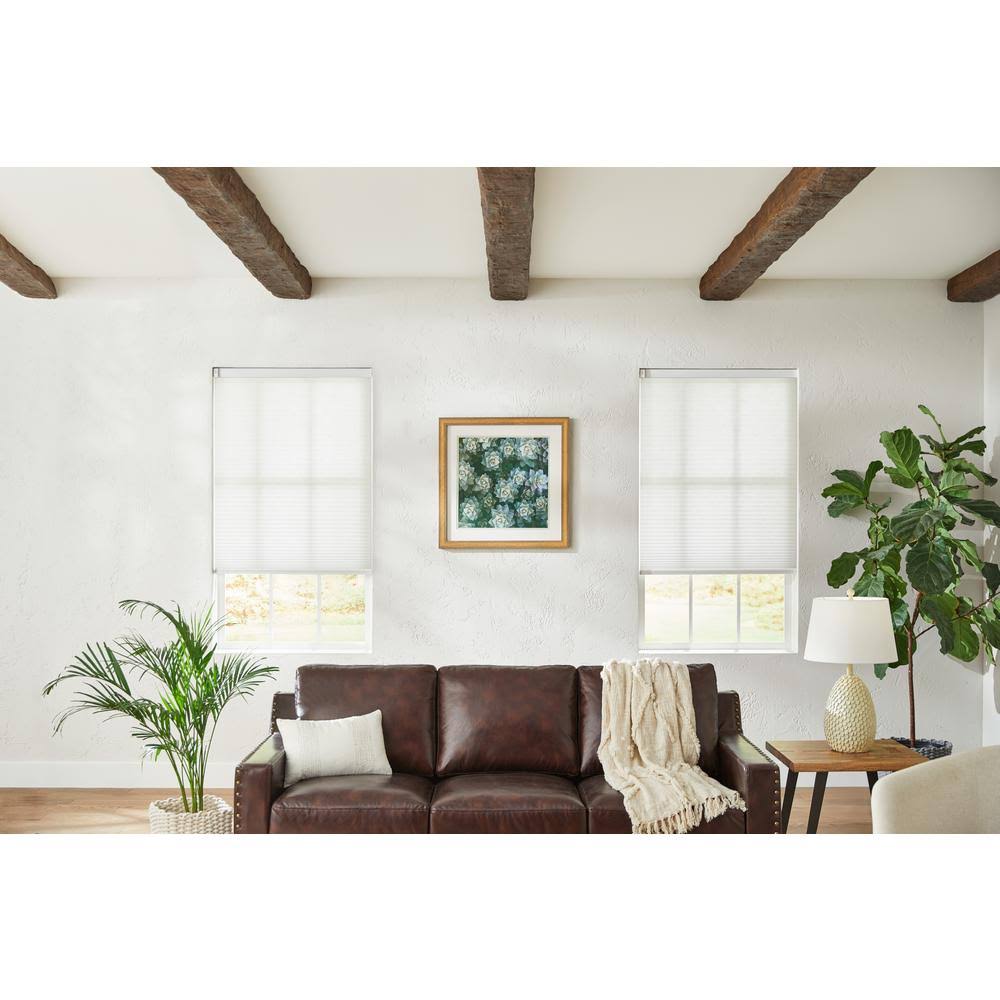 Home Decorators Collection White Cordless Light Filtering Cellular Shade - 38.25 in. W x 48 in. L (Motorization Compatible), Z4H2AB_N26Q