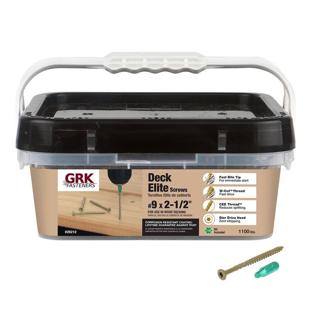 GRK Deck Elite NO. 9 x 2-1/2 in. L Star Bugle Head Deck Screws 1250 IDM7NG_LDHB GRK Deck Elite NO. 9 x 2-1/2 in. L Star Bugle Head Deck Screws 1250 IDM7NG_LDHB