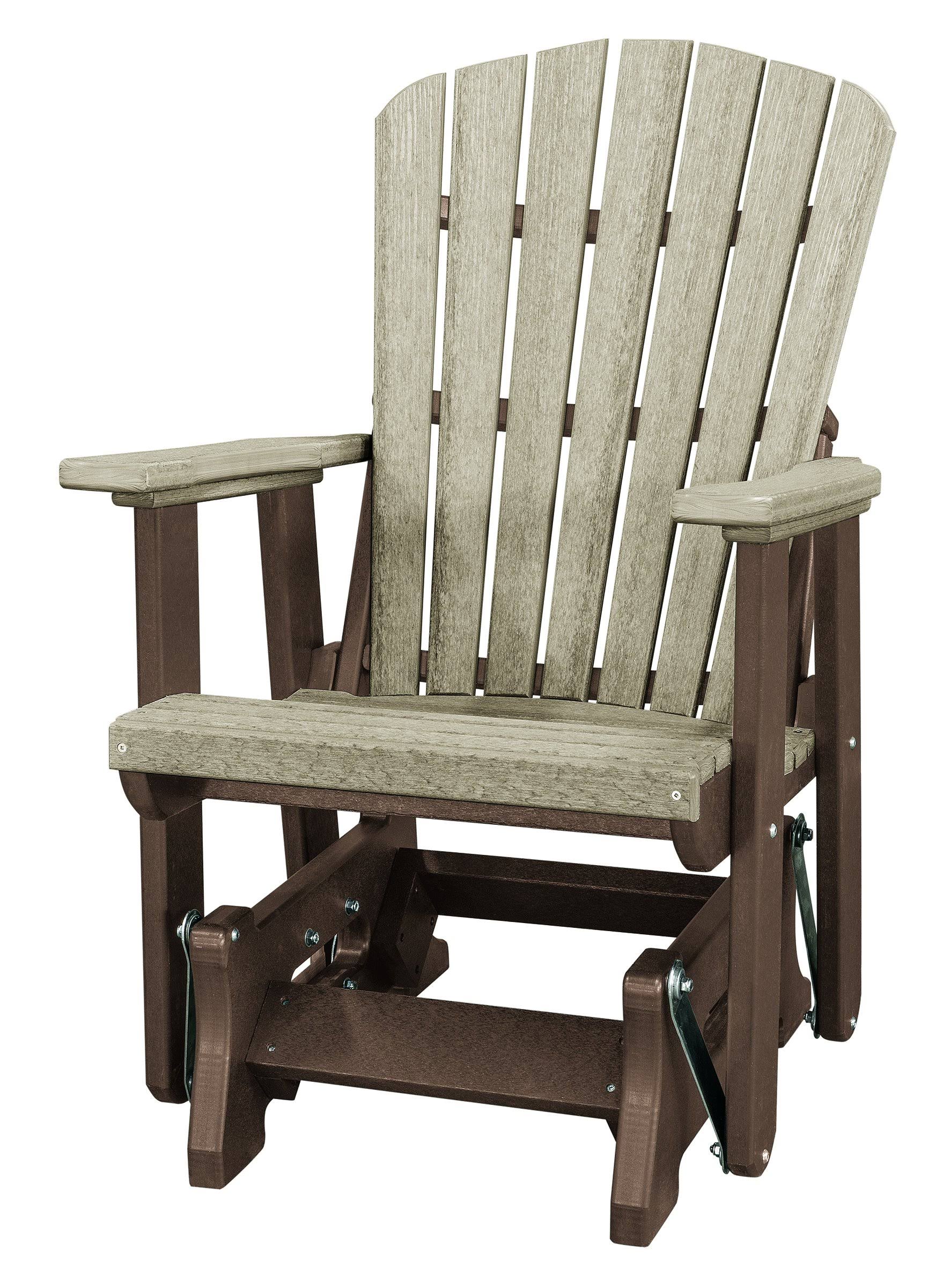 Os Home Model 515WWTB Fan Back Glider - Weatherwood, Tudor 3H1RXU_N6QJ