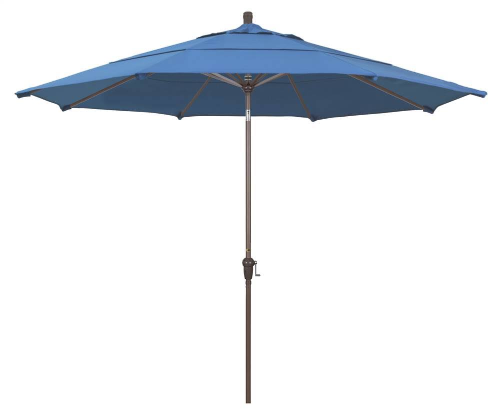California Umbrella 11 ft. Champagne Aluminum Market Auto Tilt Patio Umbrella in Capri YSJJCY_W9KW