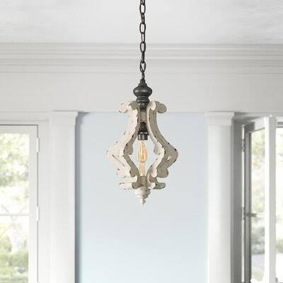 Meis 1 - Light Single Geometric Pendant with Wood Accents Lark GG5WHX_7RN8