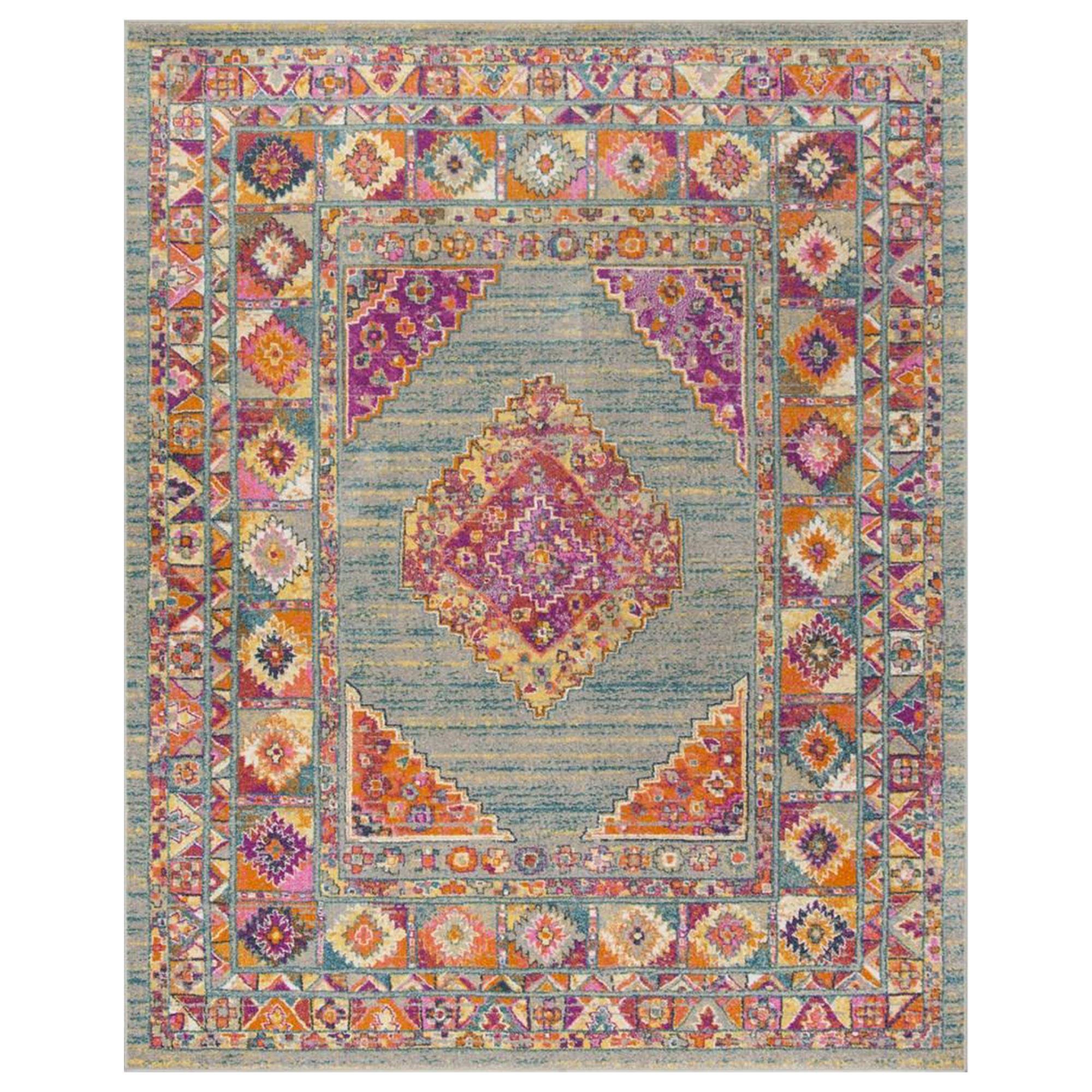 Safavieh Madison MAD133G 10' x 14' Light Grey and Fuchsia Area AUWV3O_XVB4