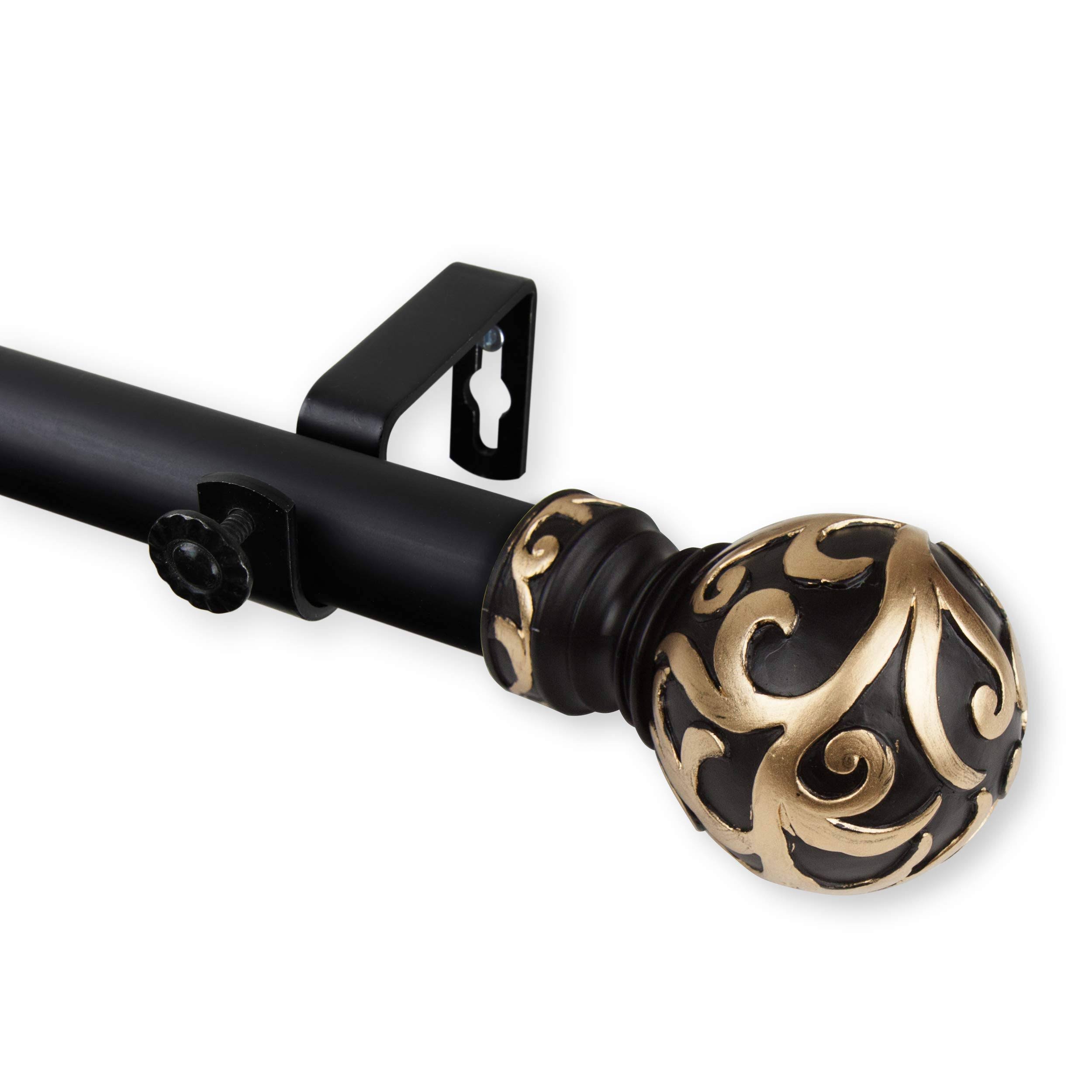 Rod Desyne Black Cypress 1 in Curtain PHVZJI_Z64V Rod Desyne Black Cypress 1 in Curtain PHVZJI_Z64V