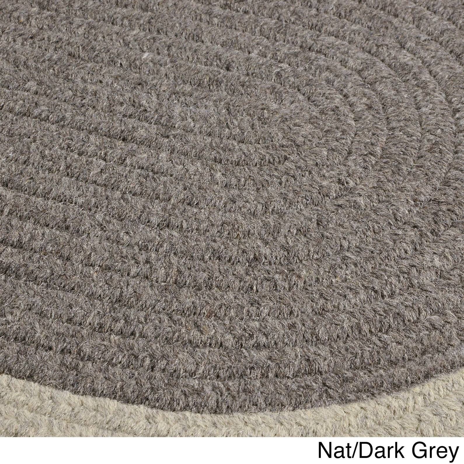 Colonial Mills Natural Border Braided Reversible Rug, Size 7' x 7' Round, RSK7PN_CXPW