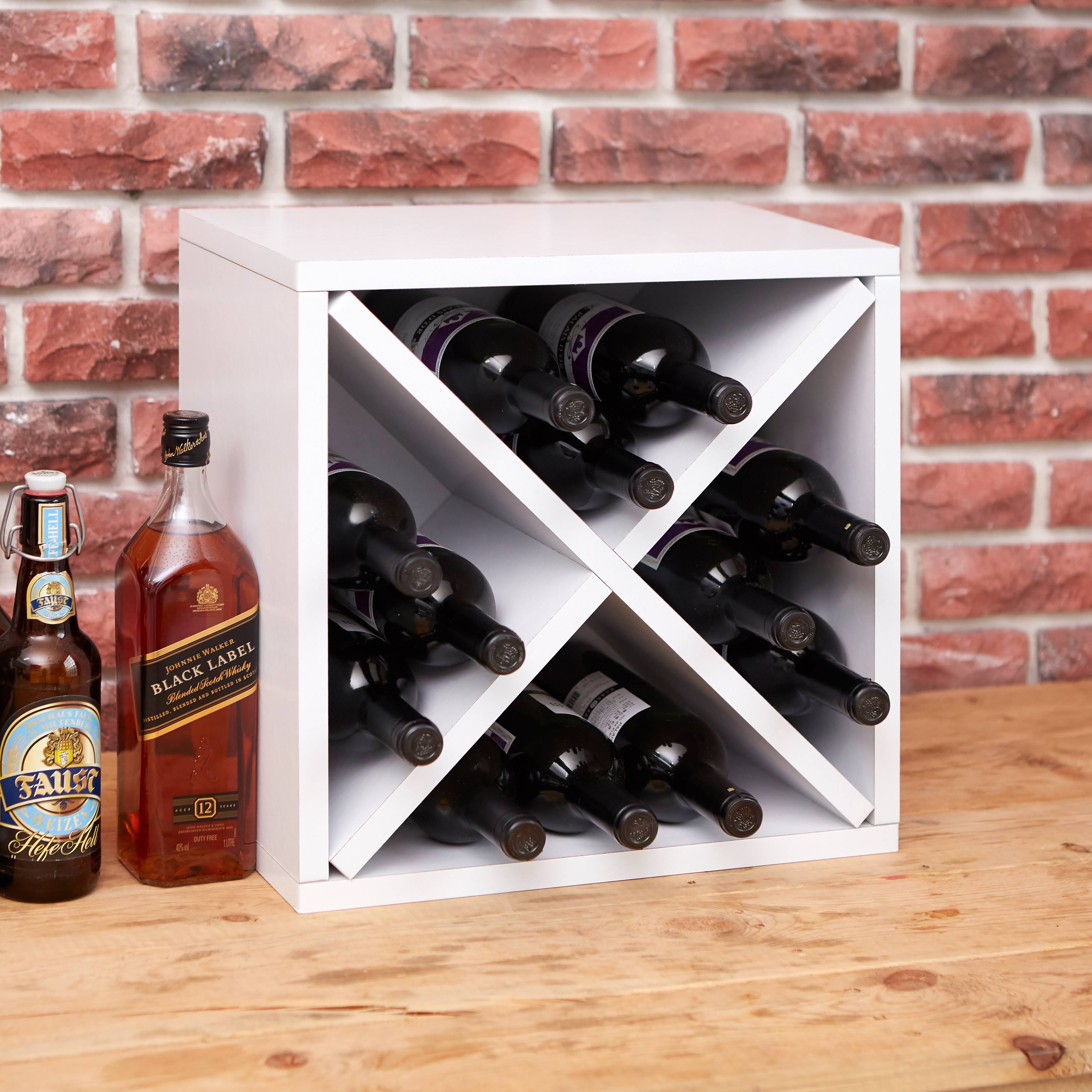 Way Basics Eco Stackable 12-Bottle Wine Rack Cube Storage, TGTKLT_G9LA