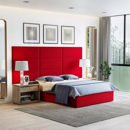 Premier Customizable Upholstered Wall Panel Headboard Set, Red 4TN1G6_HSZM