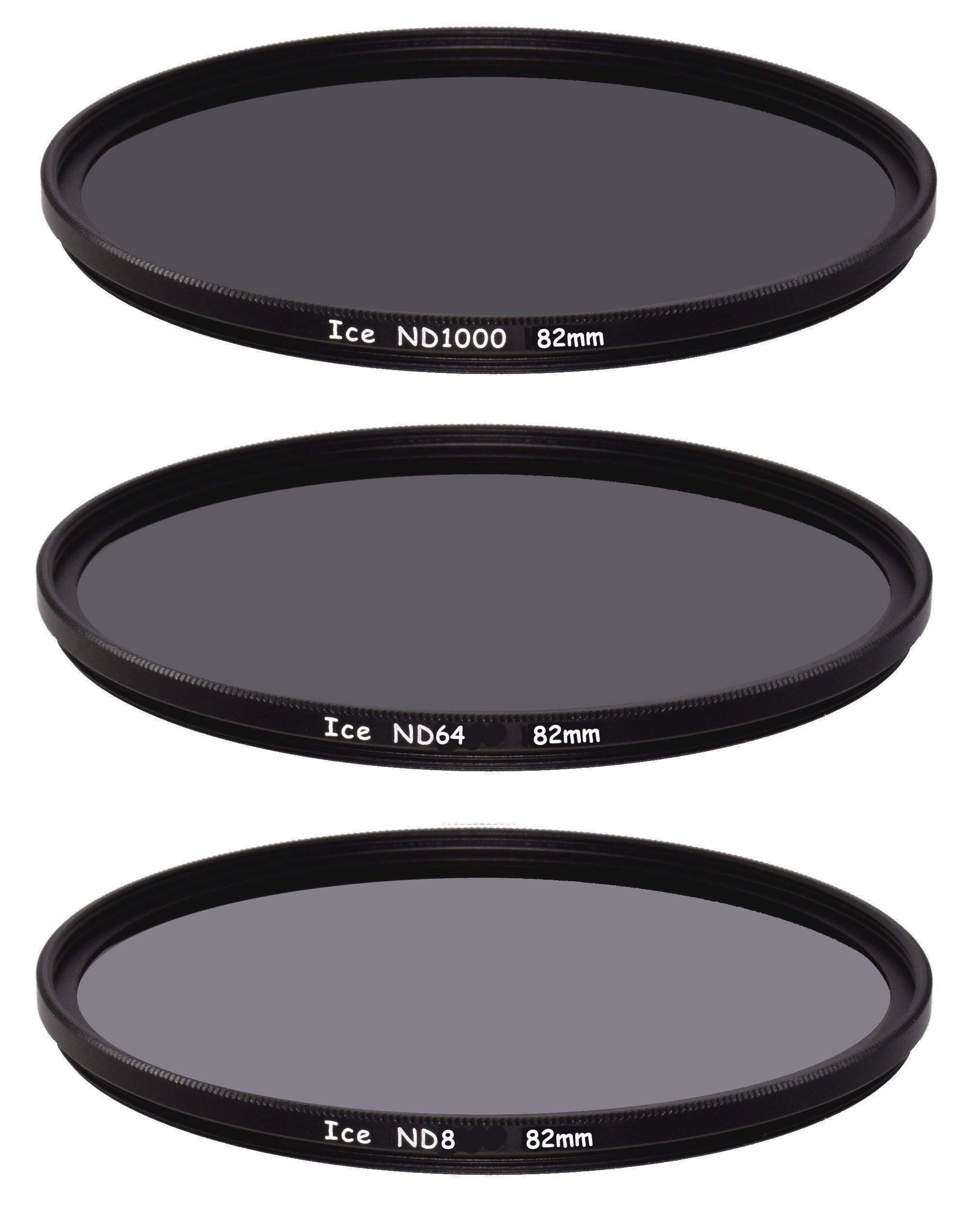 Ice 82mm Slim ND Filter Set ND1000 ND64 ND8 Neutral Density 82 10 B9BINJ_PYTV
