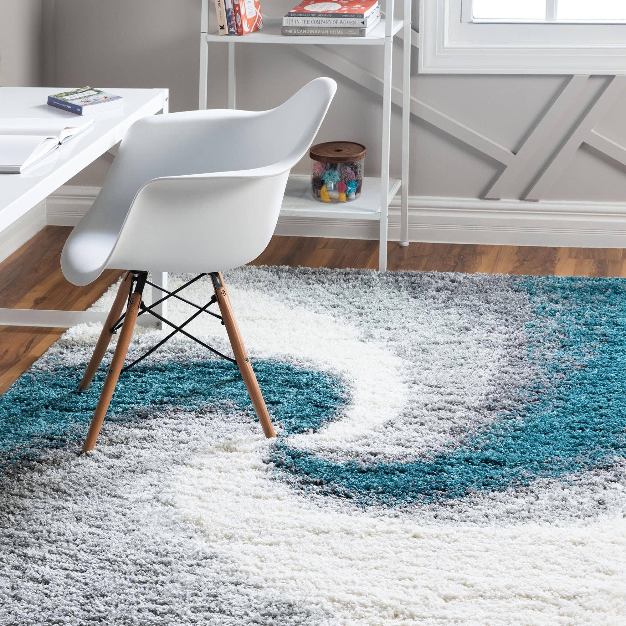 Soft Touch Shag Turquoise 5x8 Area 4P5CEU_QBSP