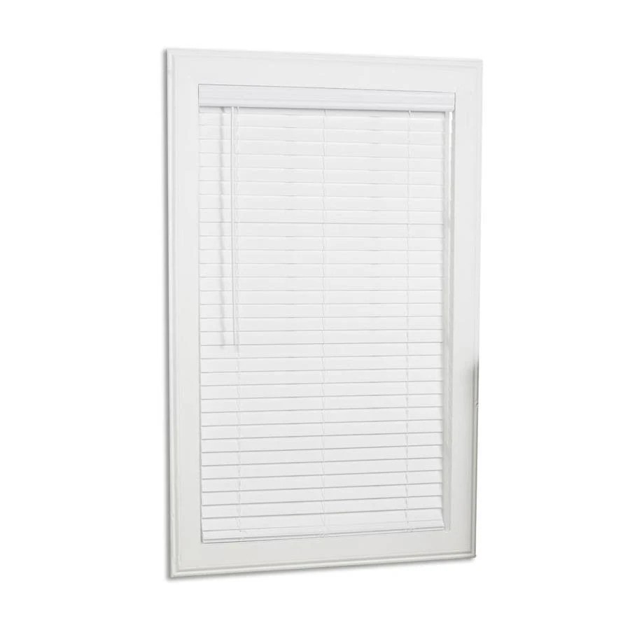 Allen + Roth Trim at Home 2-in Slat Width 32-in x 72-in Cordless White Faux Wood Room Darkening Full-view Standard Horizontal X8LFAC_2UEM
