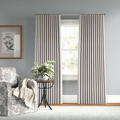Waubun Solid Blackout Rod Pocket Single Curtain Panel Charlton Home Curtain Color Birch, Size per Panel CEMRDR_EXI0