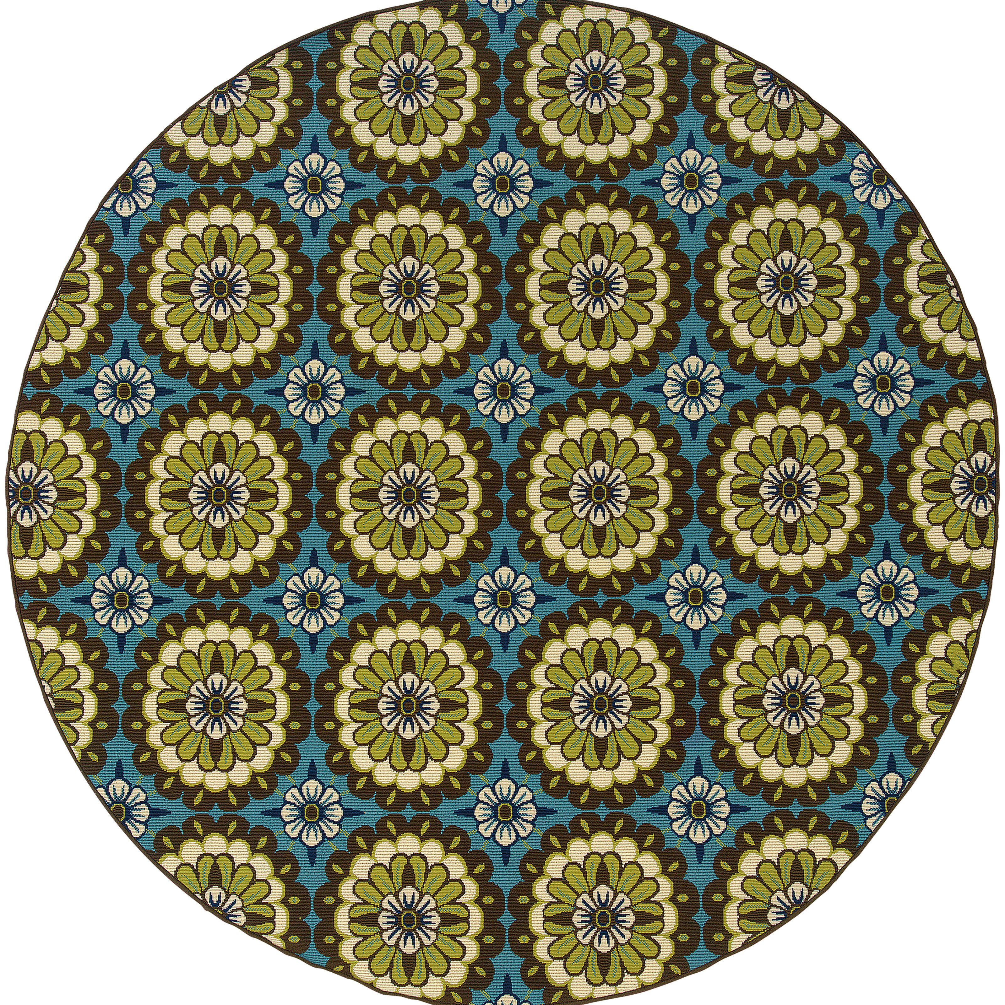 Oriental Weavers Caspian 8328l Blue/ Brown Area Rug 7'AO8FFN_AOQJ