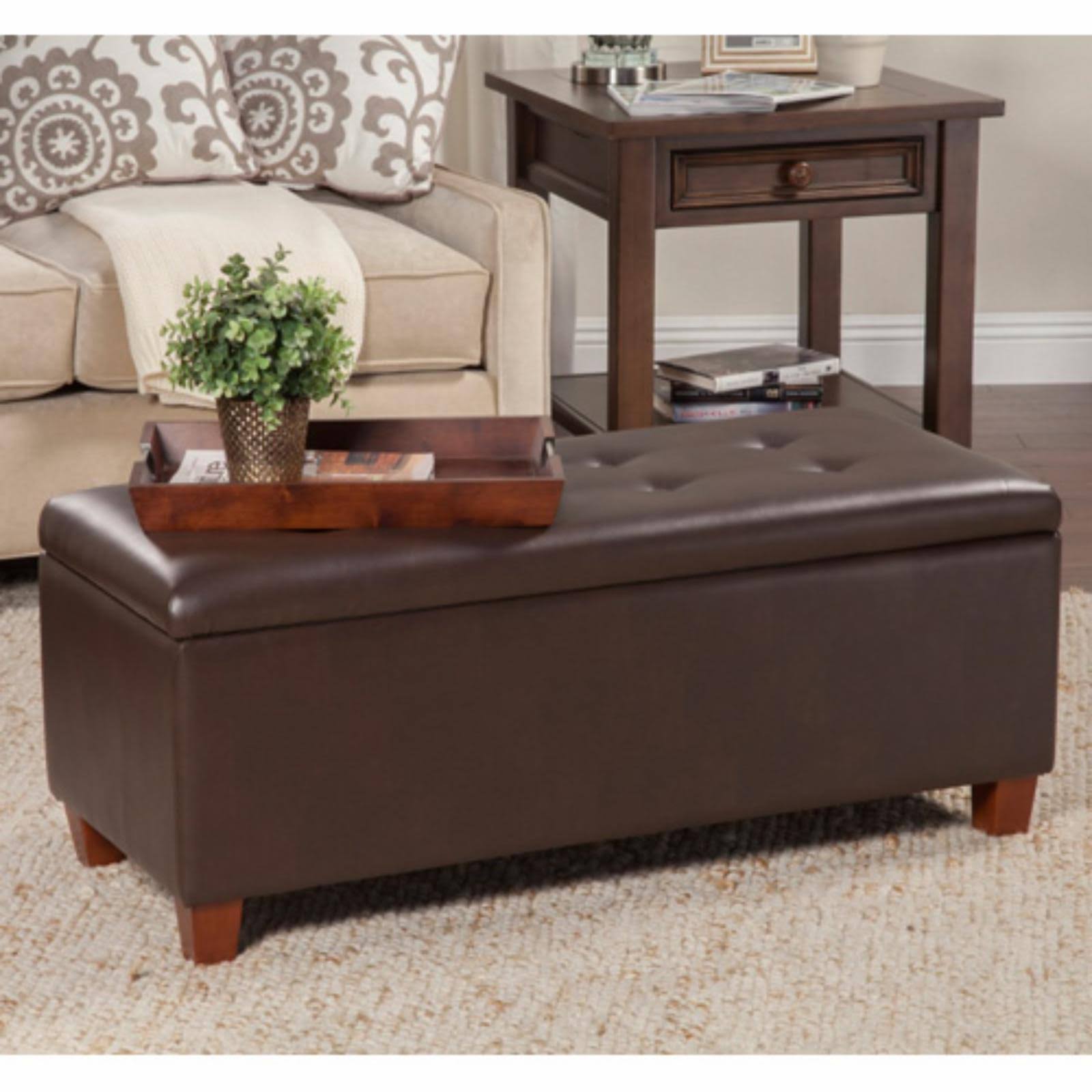 Kinfine USA Large Leatherette Storage Bench 8EGYNM_JF34