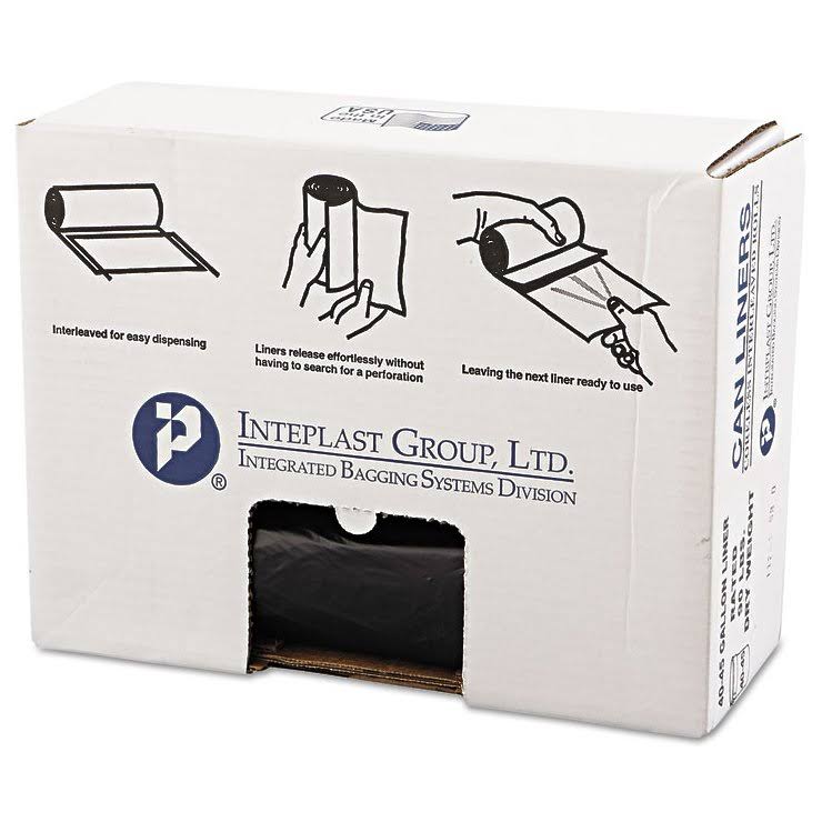 Inteplast Group High-Density Black 45 Gallon Can Liners, 25 count, (Pack of 6) HTLFYO_KL2I