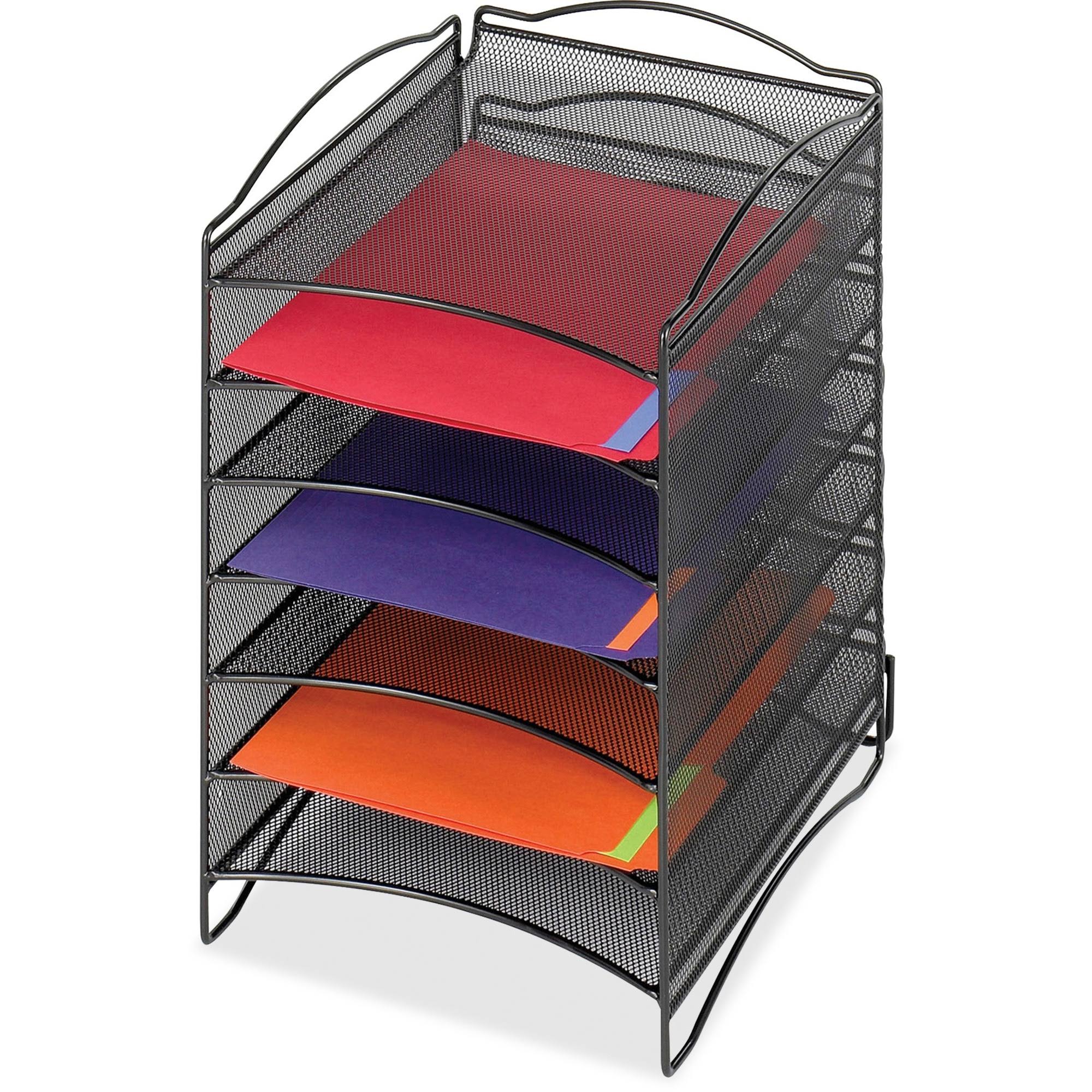 Safco Onyx (Black) 6-Compartment Mesh Literature G2PVN7_KYKB