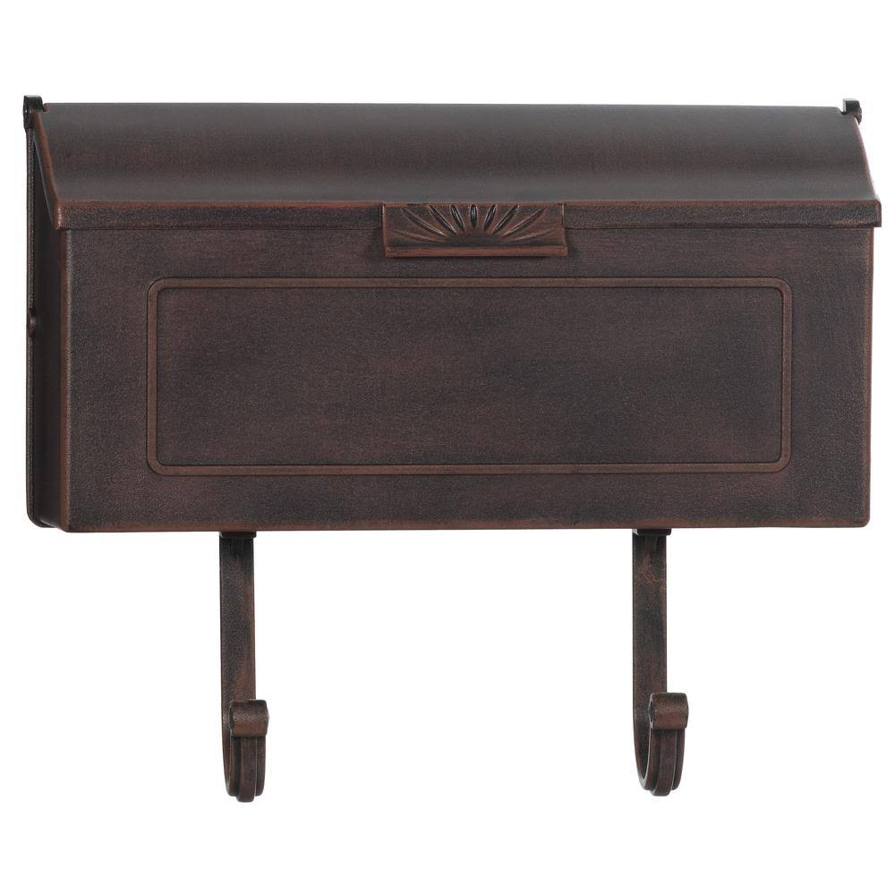 Classic Cast Aluminum Wall Mount Mailbox, Antique Copper OG7CP5_RLAE