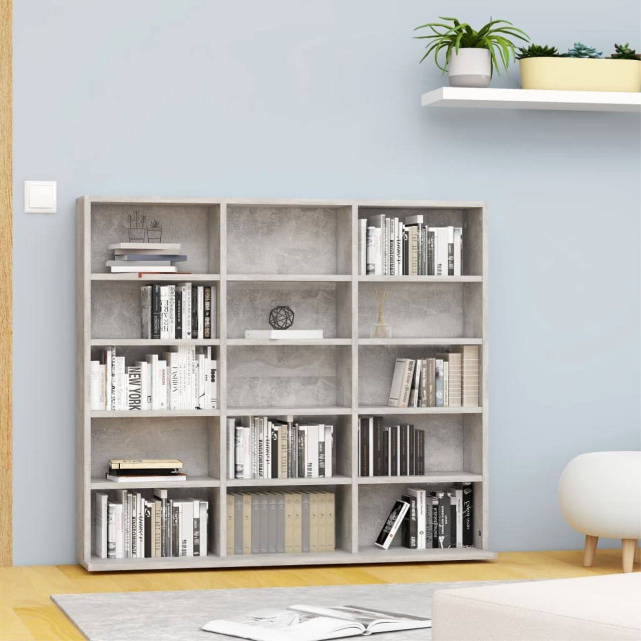 vidaXL CD Cabinet Concrete Gray 40.ZHMUN2_YD3E