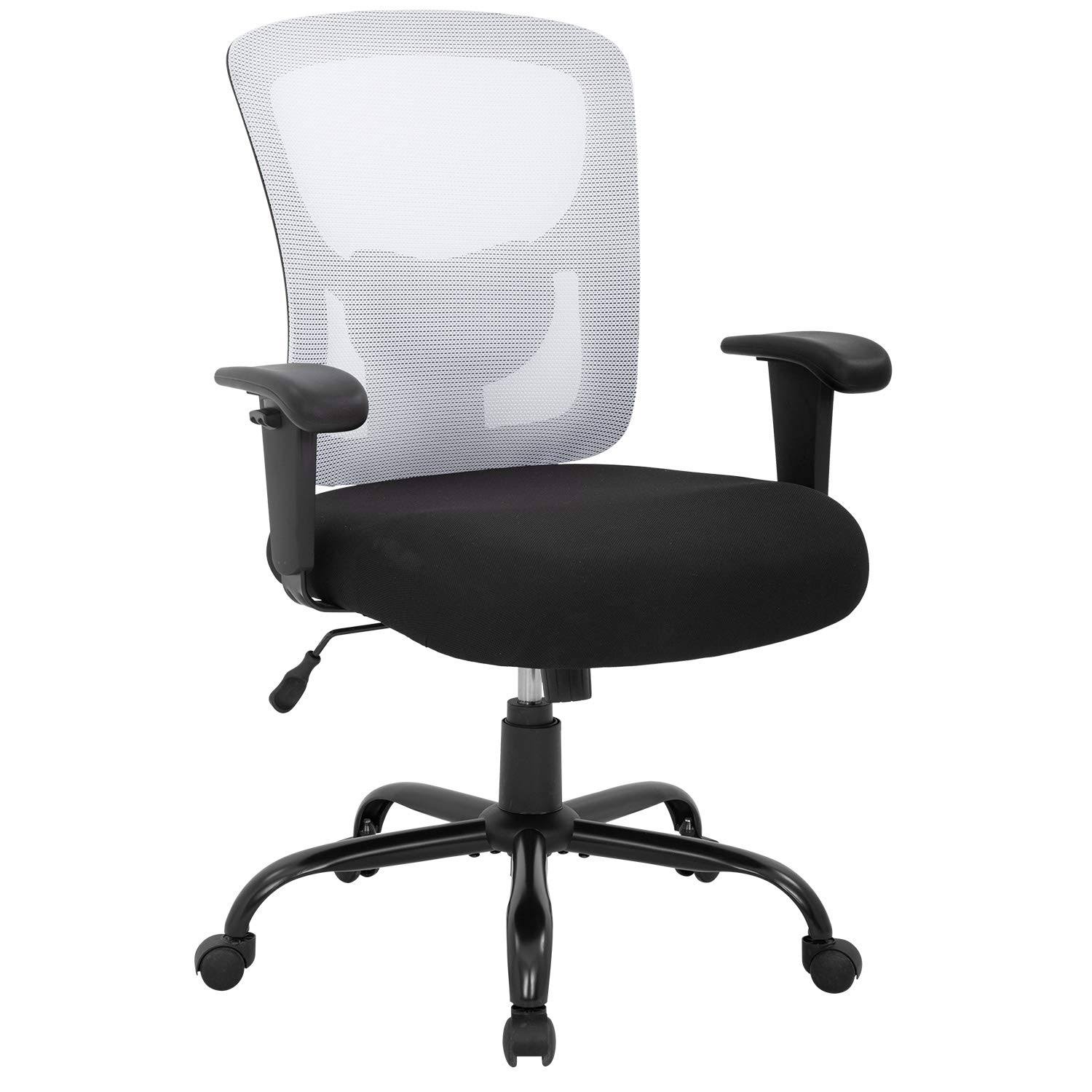 Big and Tall Office Chair 400lbs Ergonomic Desk Chair Wide Seat Rolling Swivel Mesh Computer Chair with Lumbar Support VCYZRN_HQNY