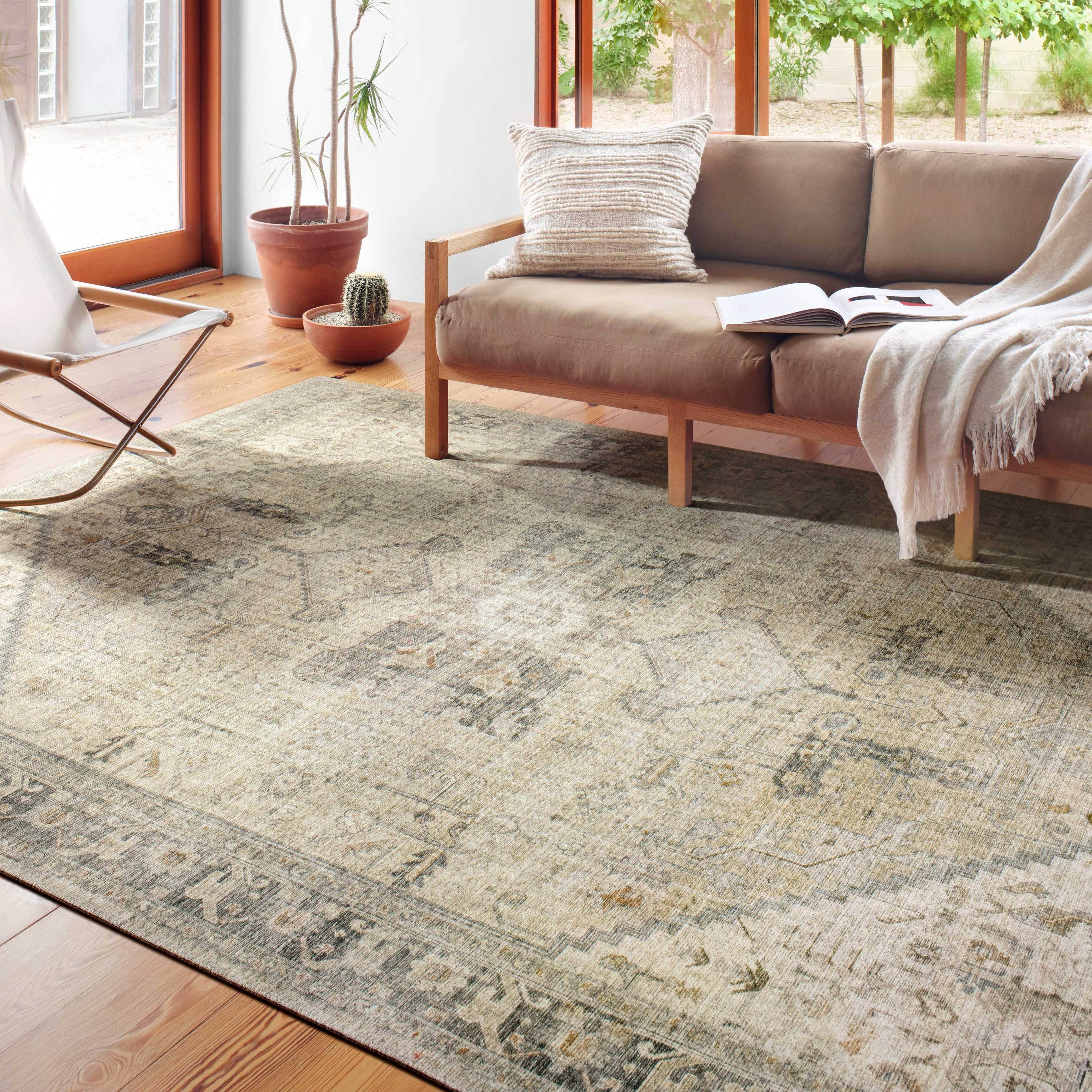 Alexander Home Leanne Printed Persian Distressed Vintage Area Rug - 2'-QJHPXM_QVUU
