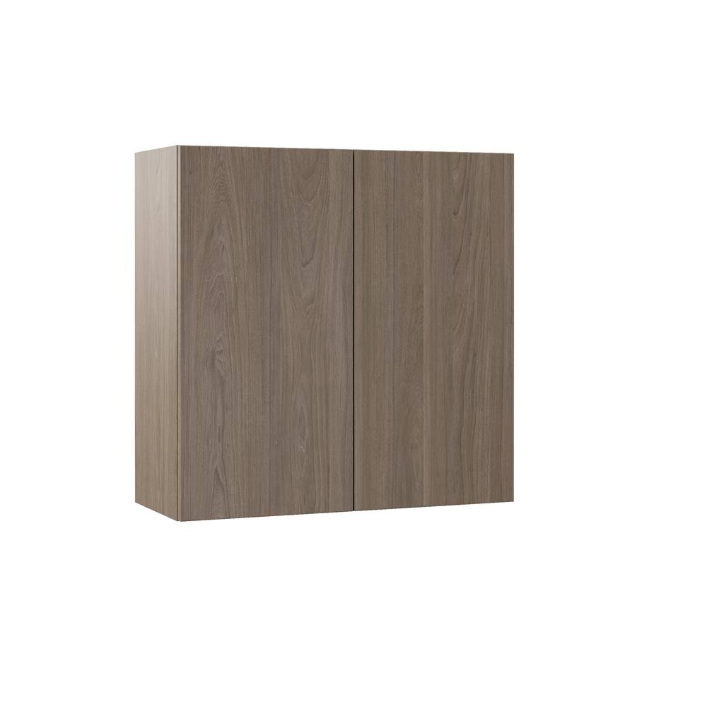Hampton Bay Designer Series Edgeley Assembled 30x30x12 in. Wall Kitchen Cabinet in Driftwood, V72VX9_FFKS