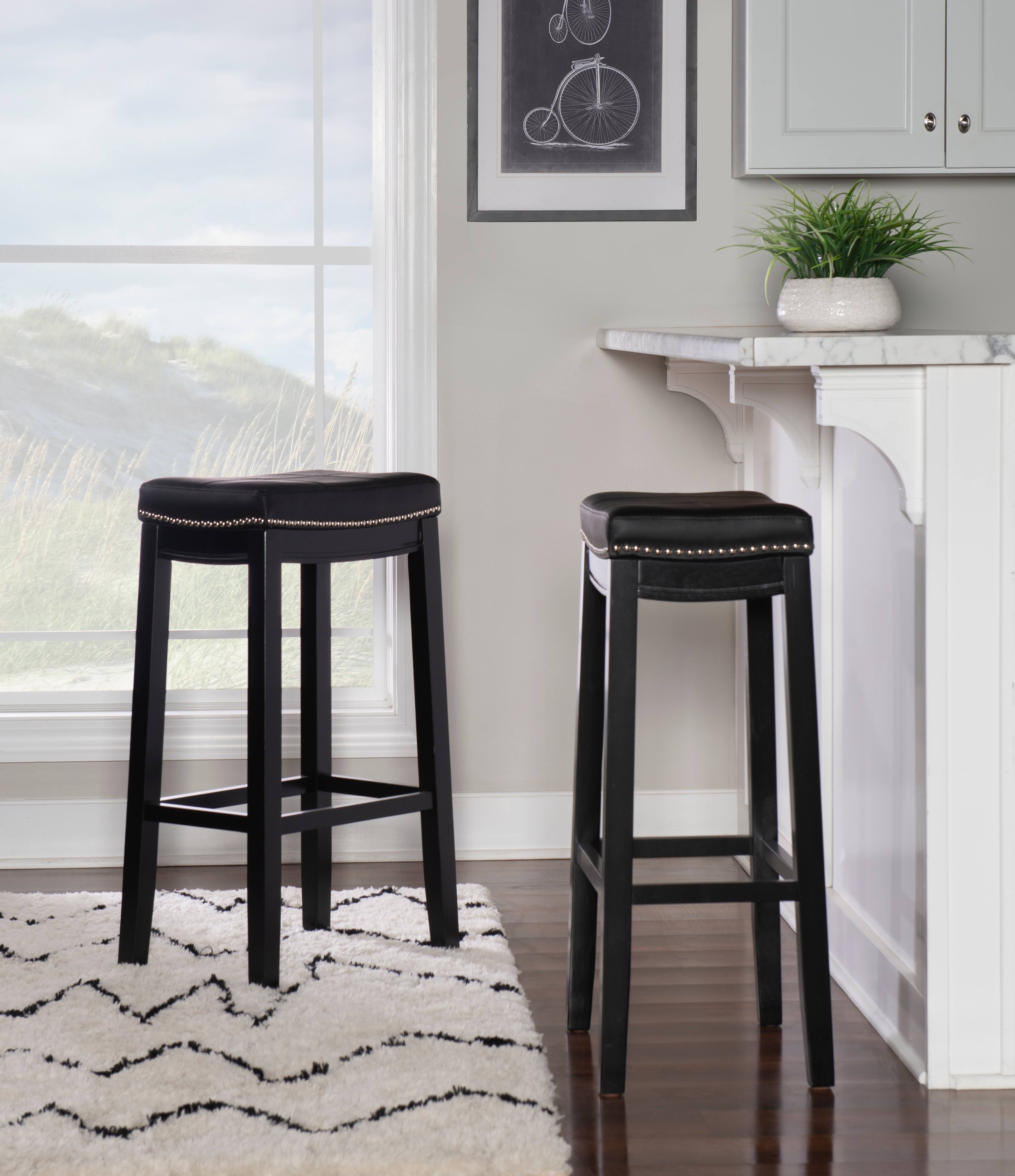 Backless Claridge Black Bar Stool, Black by Ashley MUDRNB_UERN