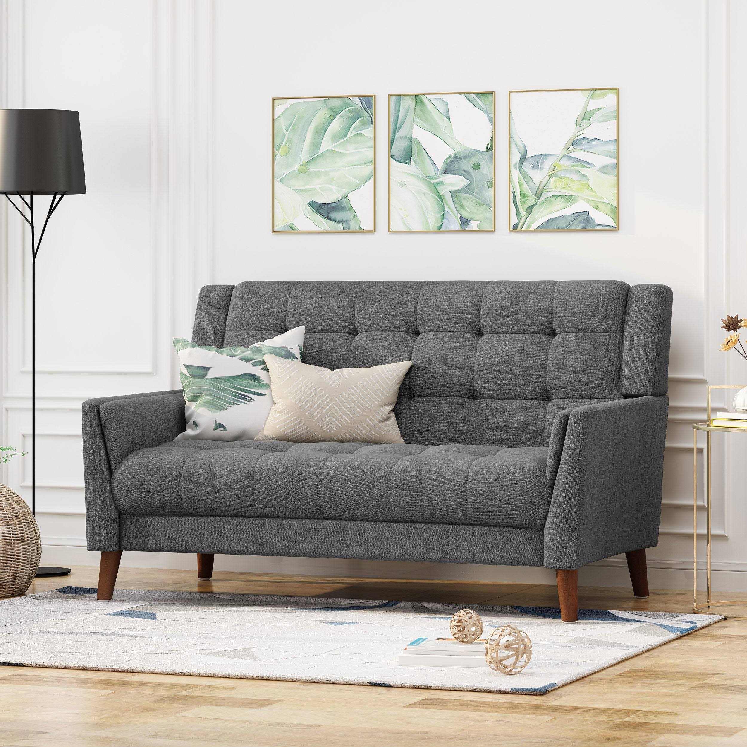 Christopher Knight Home Candace Mid Century Modern Fabric Loveseat by, XXLPZY_3RFP