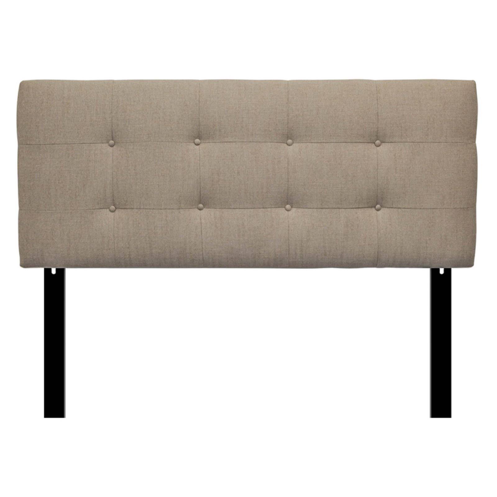 Sole Designs Ali Collection Upholstered Arcadia Series Panel Headboard Pebble, Size TMPY7K_BQL6