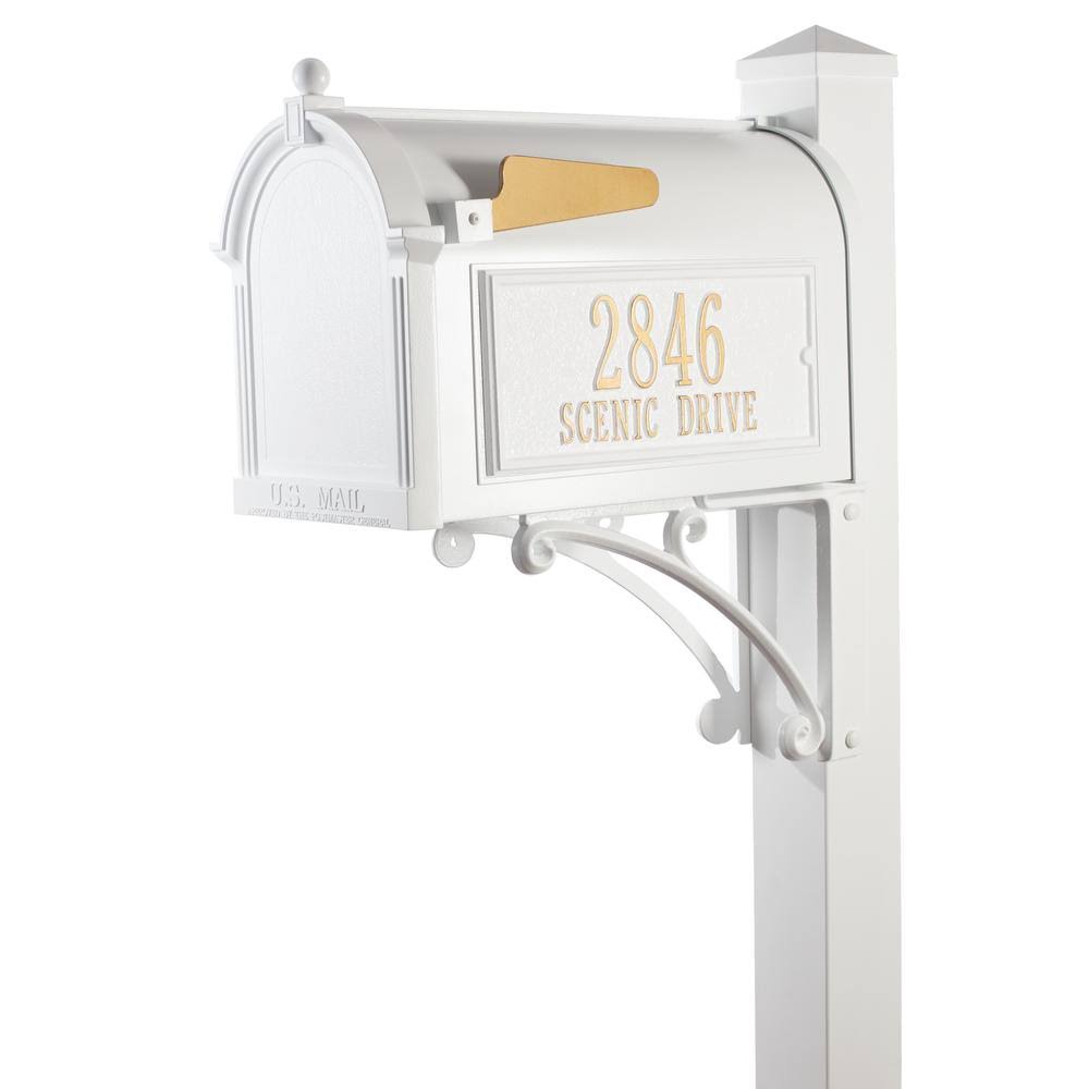 Whitehall Products Superior White Streetside Mailbox, Whites LZK3NU_VDIC