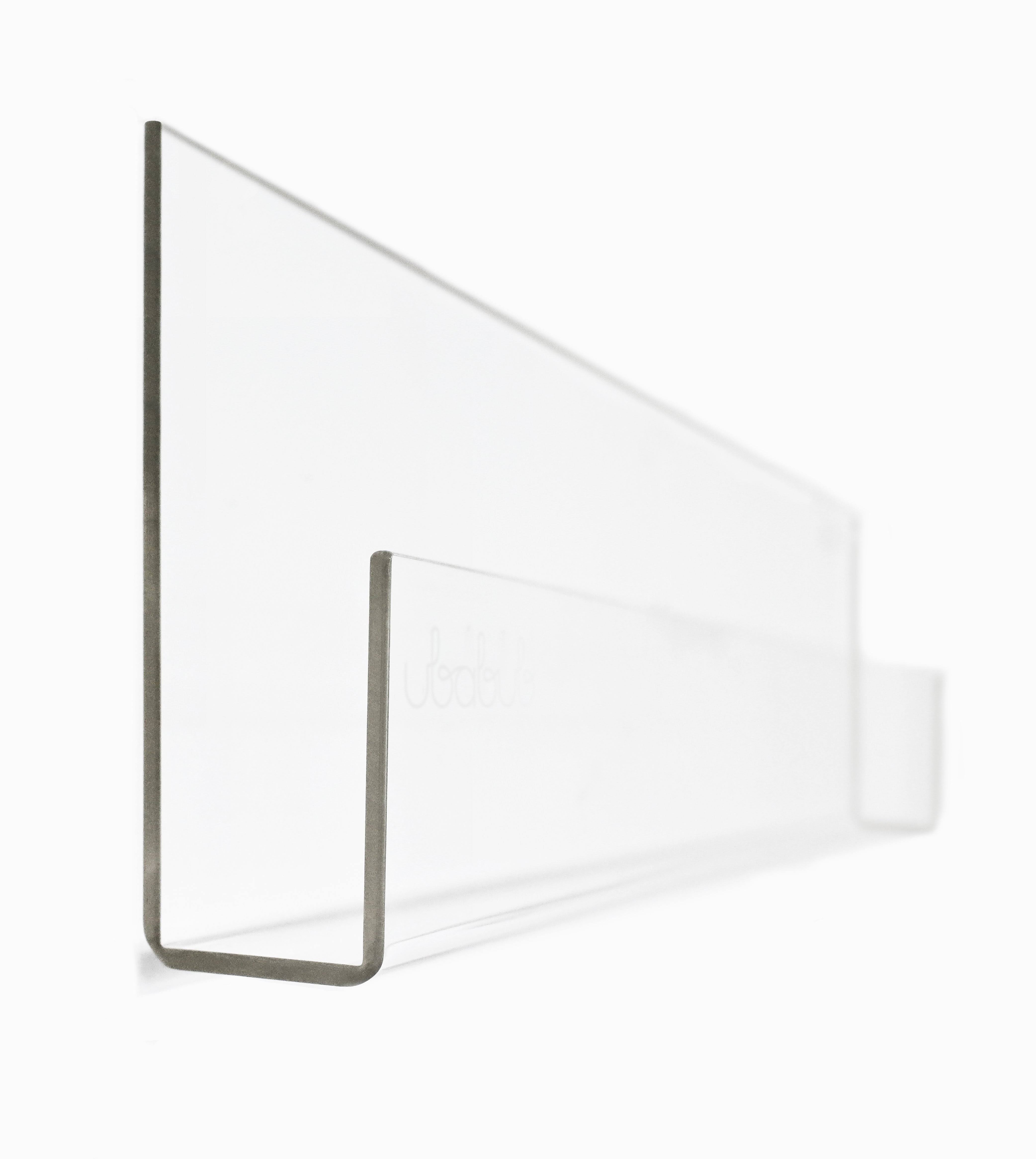 Booksee Clear Acrylic Wall Bookshelf- Set of 2, Size: Double IXK4BG_YX7F