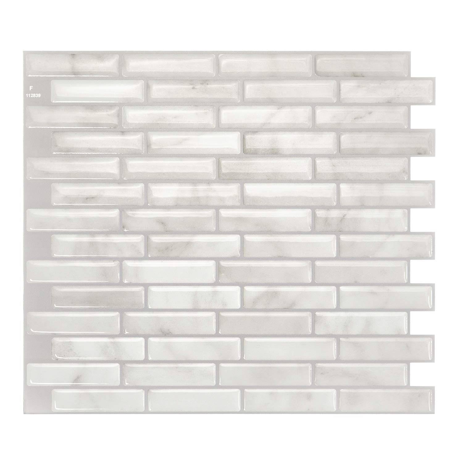 Sample - Milenza Bari Peel Stick Mosaic Tile in Gray Smart RA561C_ZB4Q