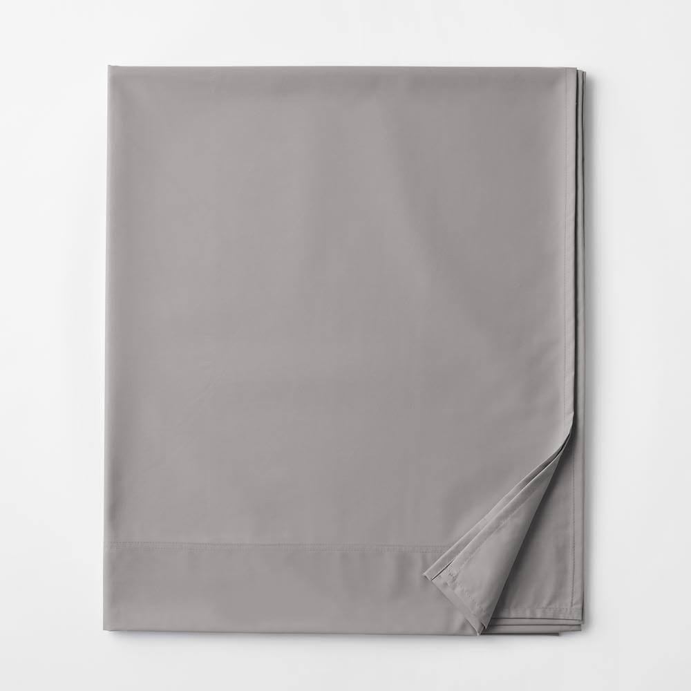 The Company Store Legends Hotel Silver 450-Thread Count Wrinkle-Free Supima Cotton Sateen Queen Flat USIPMG_NB24