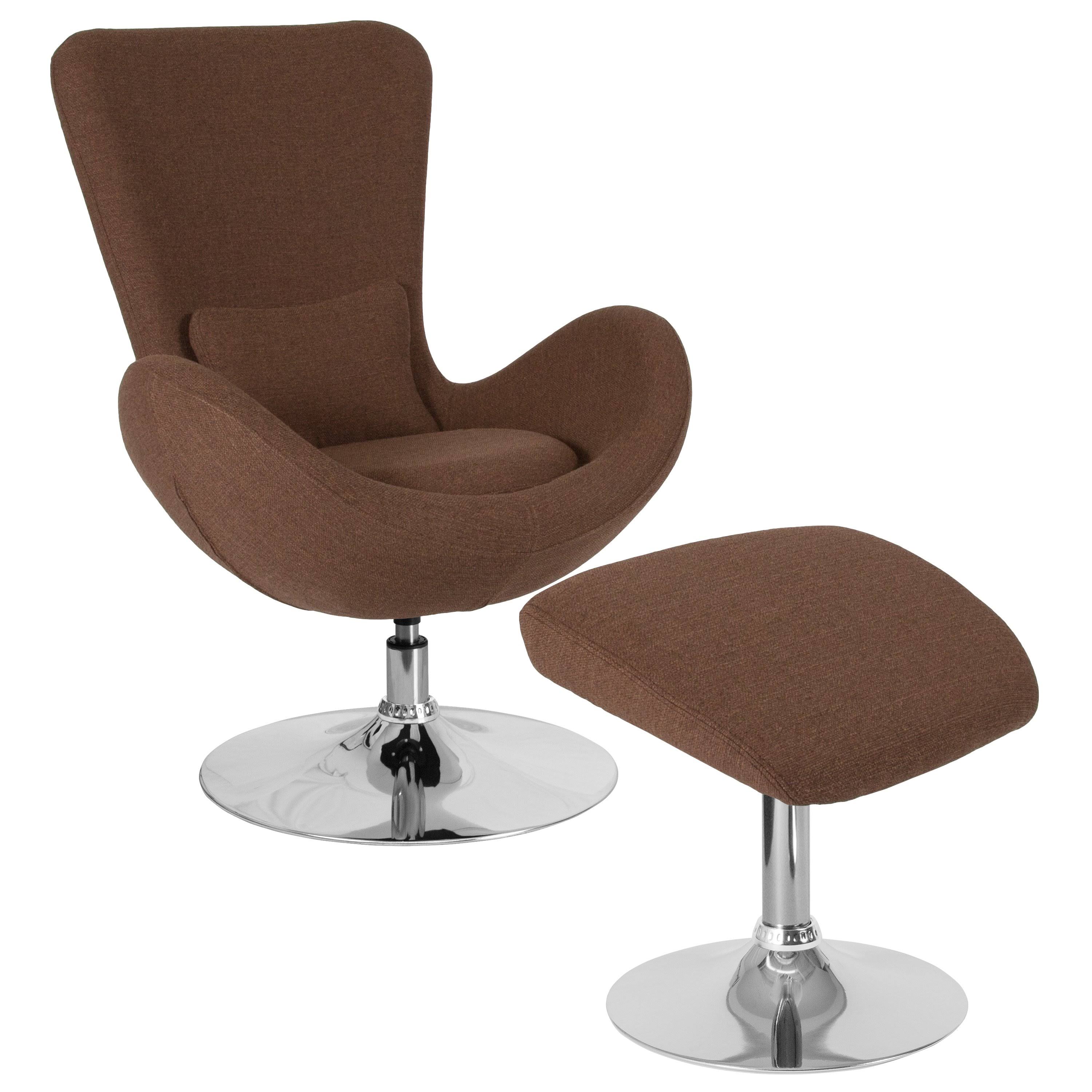 Flash Furniture Egg Series Aqua Fabric Side Reception Chair with TUBRDF_HTUQ