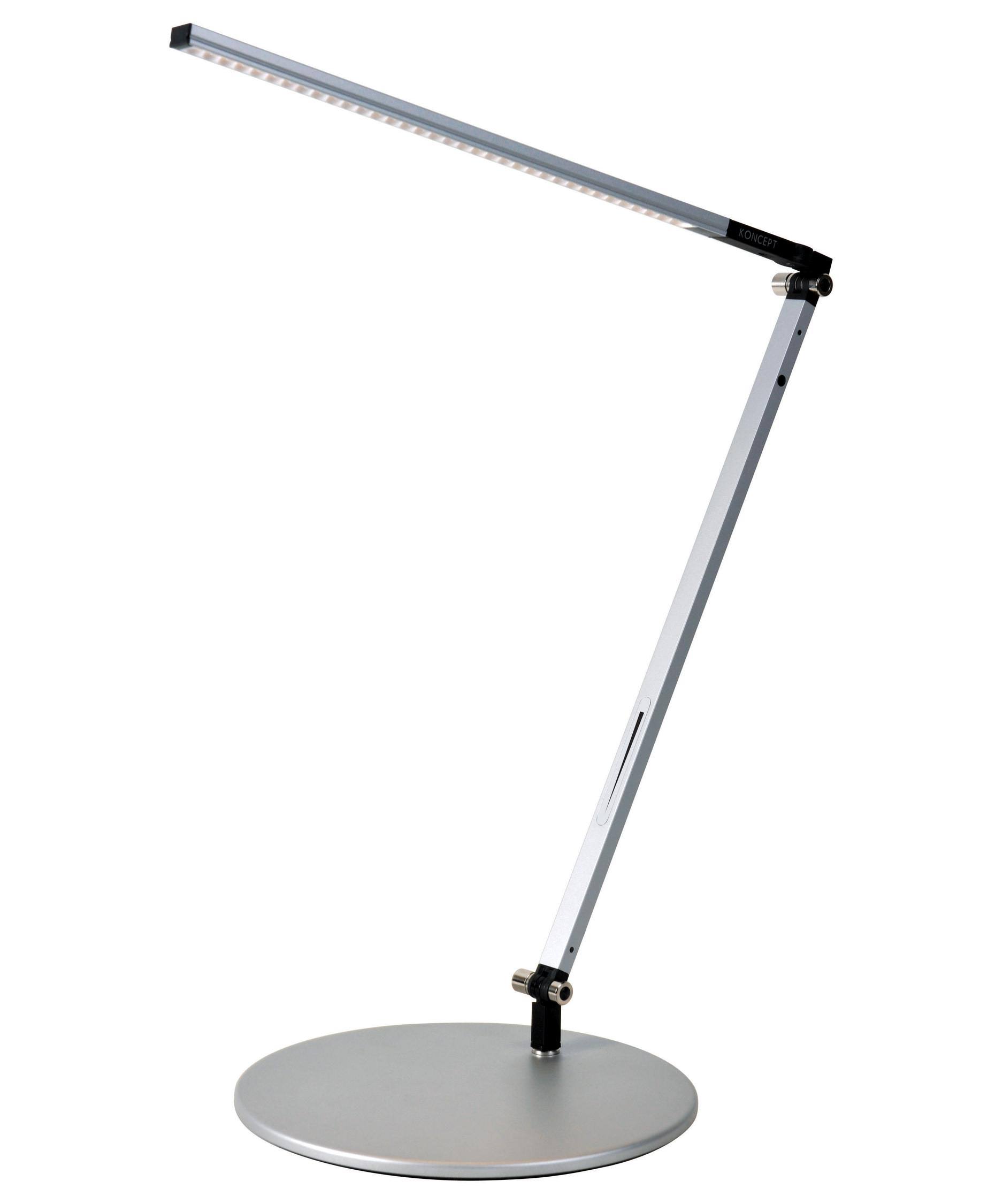Koncept Z-Bar Solo LED Desk Lamp with Base - Silver - AR1000-CD-SIL-5RKNTQ_NHBE
