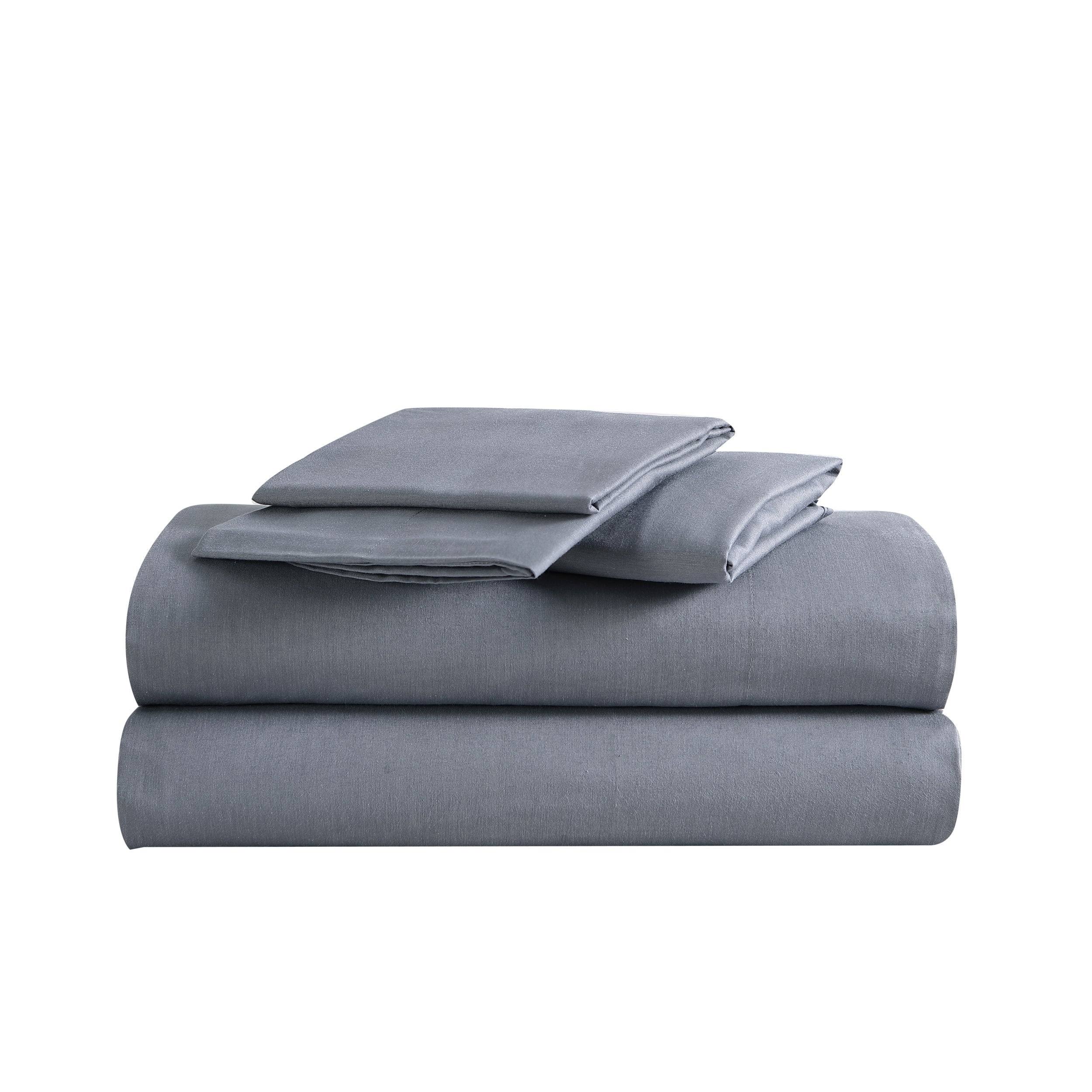 Kenneth Cole New York Miro Solid Sheet Set - Smoke Grey - 6OBMIQ_RQRJ