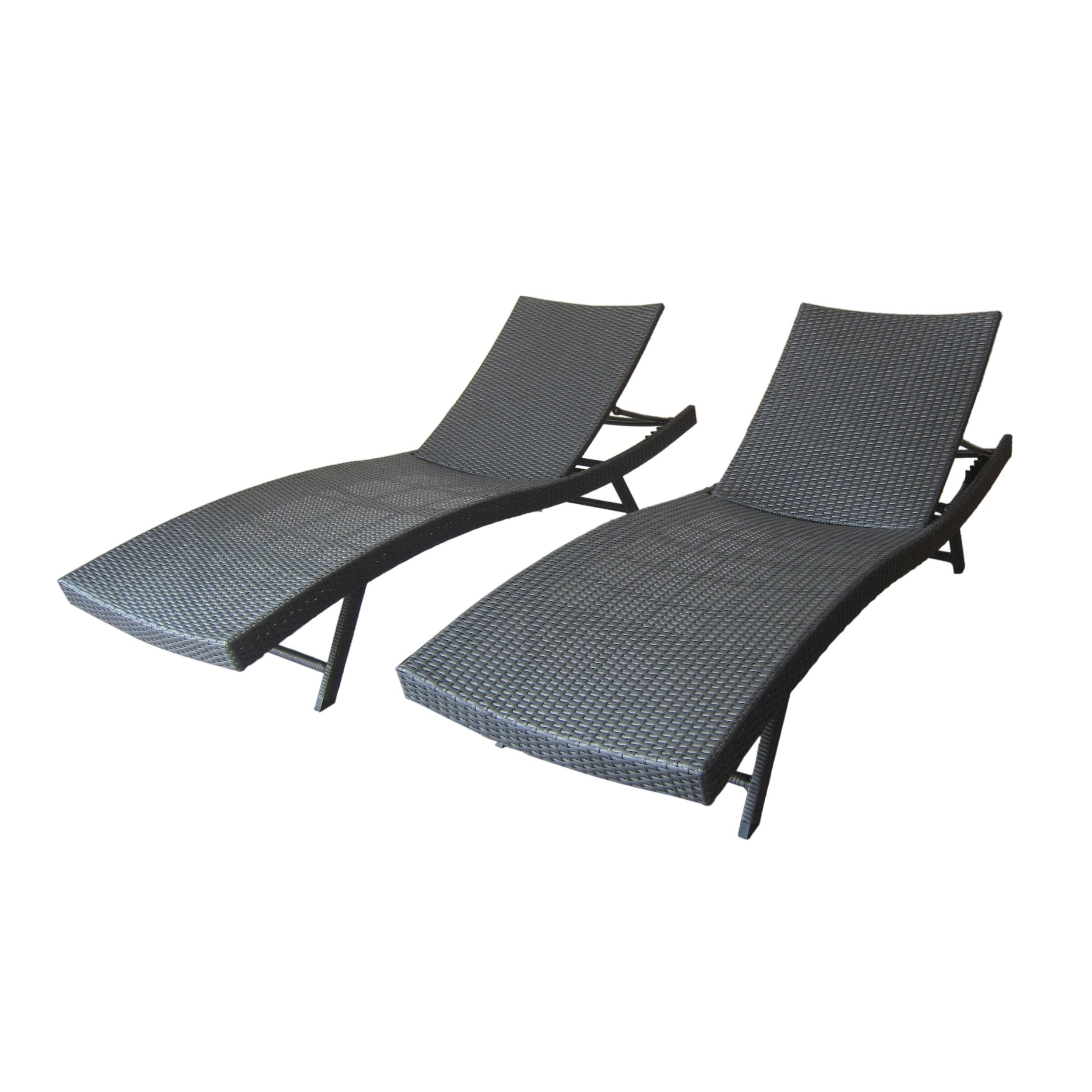 Kauai Outdoor Wicker Chaise Lounge Set of 2 by JJIOVK_8YFV