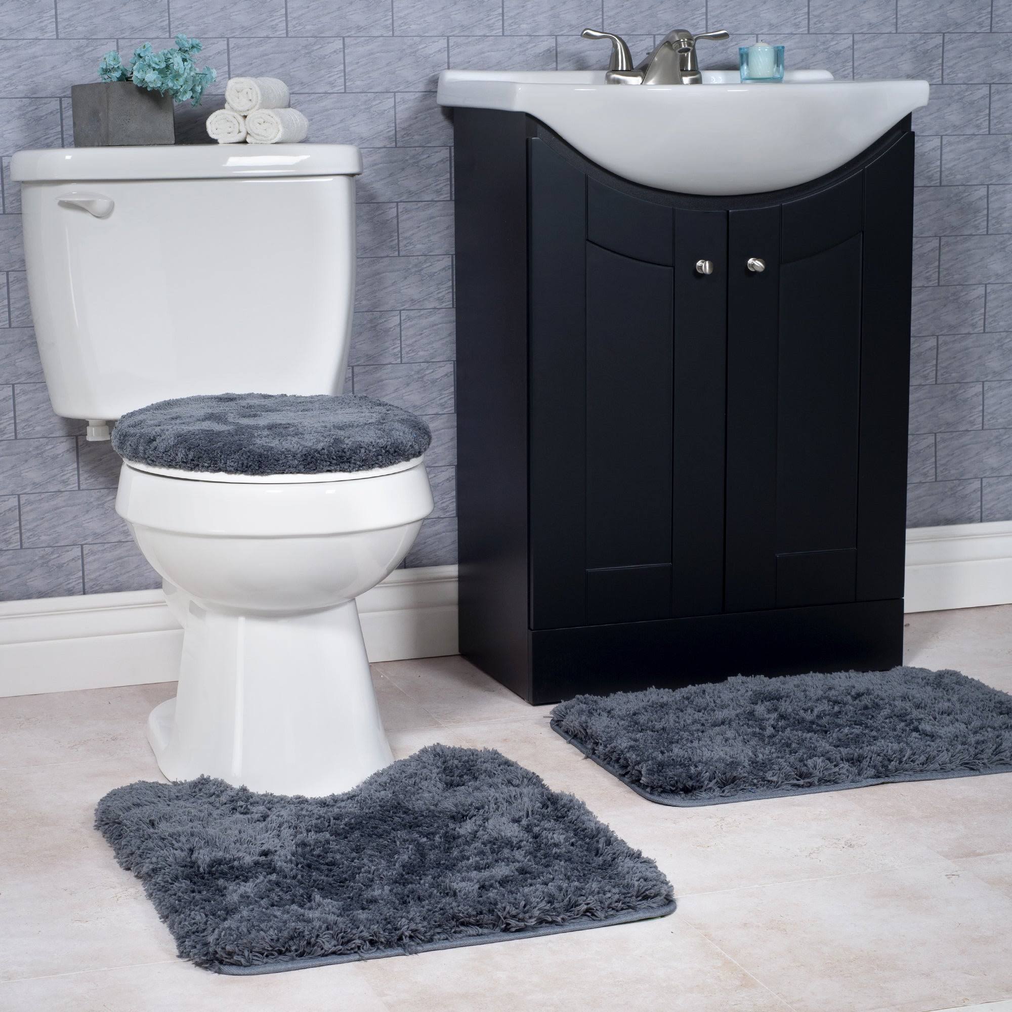 Windsor Home 3-Piece Plush Non-Slip Bath Rug Set - 24 x 17 AINTUJ_MCXA