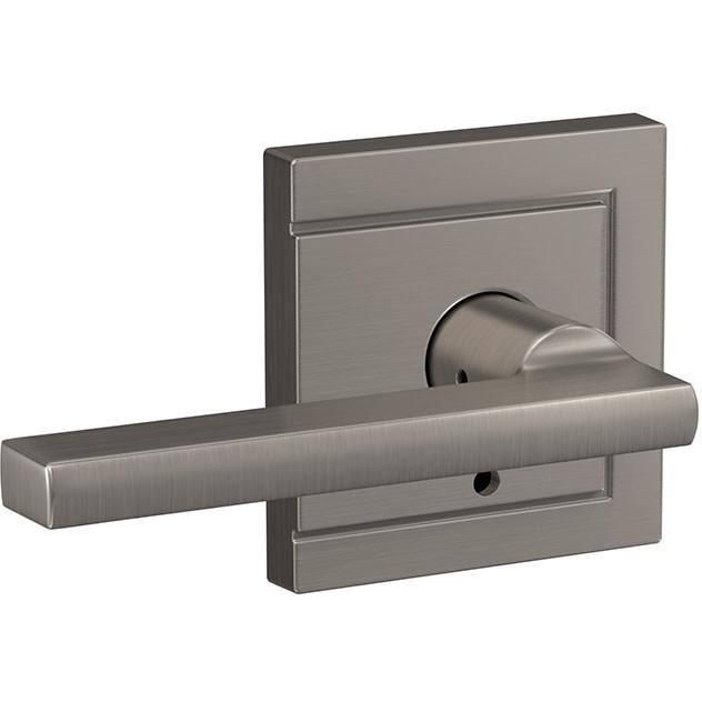 Schlage FC21LAT619ULD Latitude Lever with Upland Rose Passage and Privacy Lock Satin Nickel BU3YH3_JCJK