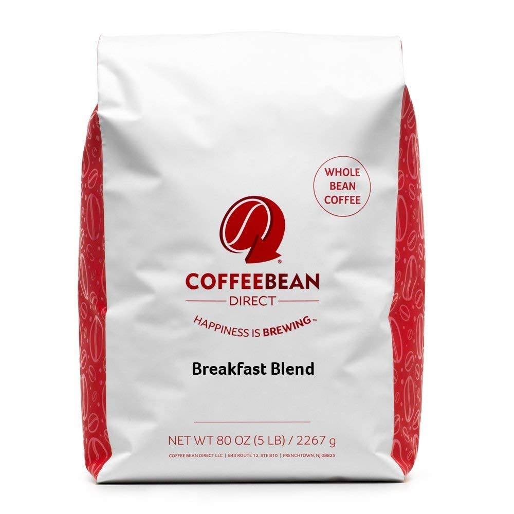 Coffee Bean Direct Breakfast Blend Whole Bean Coffee 5-Pound M72EMZ_YKCT
