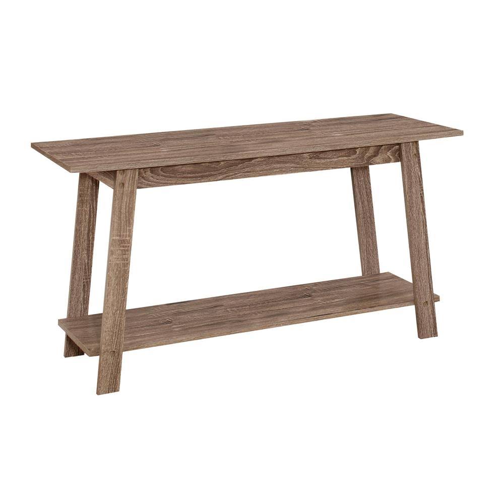 Monarch Specialties 42 in. Dark Taupe Particle Board TV Stand Fits TVs Up to 42 in. with Open HAASCI_QLRT