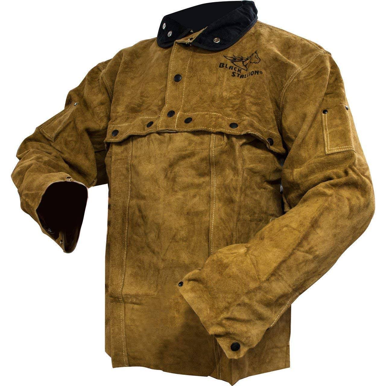 Black Stallion 220CS Cowhide Welding Cape Sleeve w/GJUSG9_EHPQ