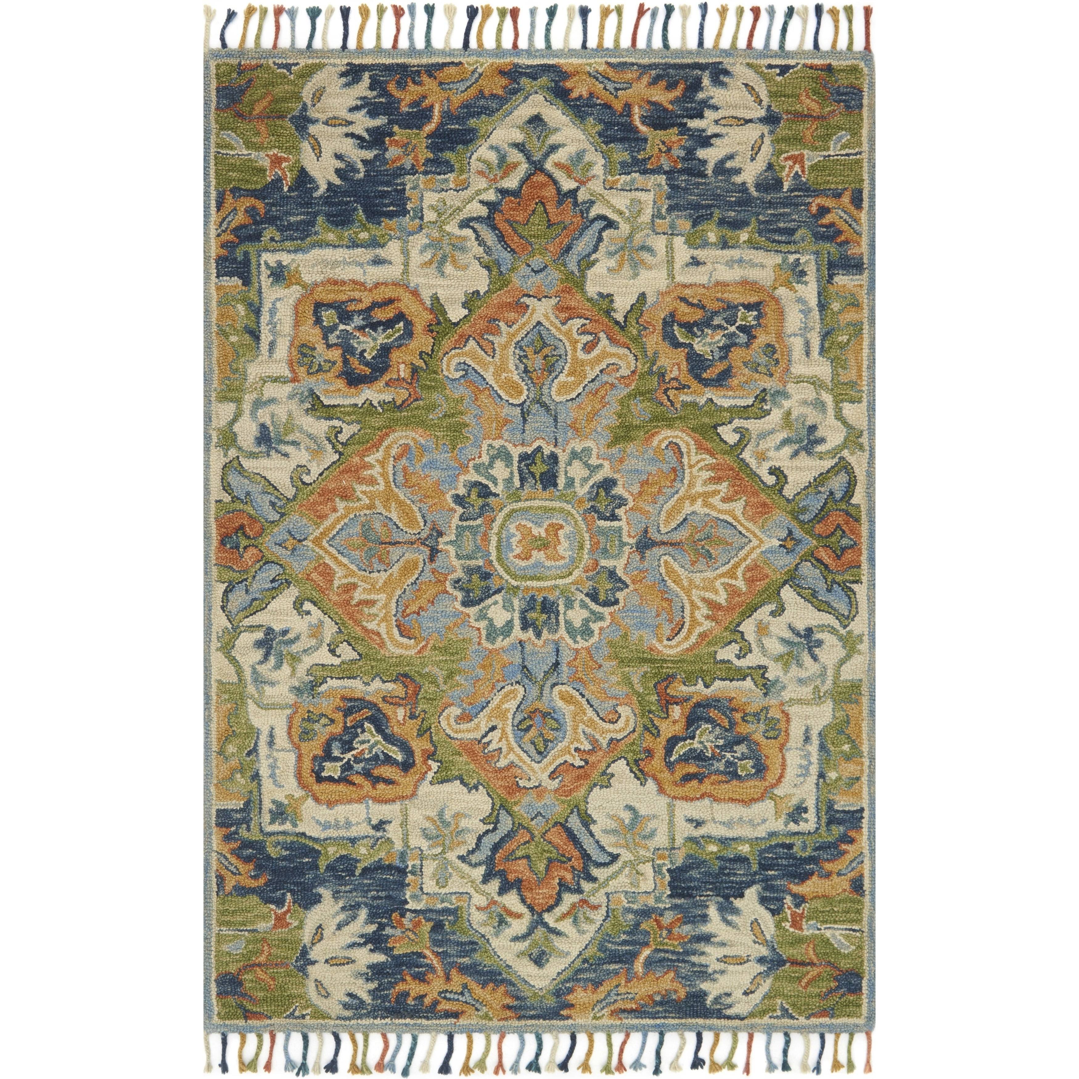 Alexander Home Sahara Tropical Bohemian Hand-Hooked Wool Rug - 2'6  KG9EXI_CPHM
