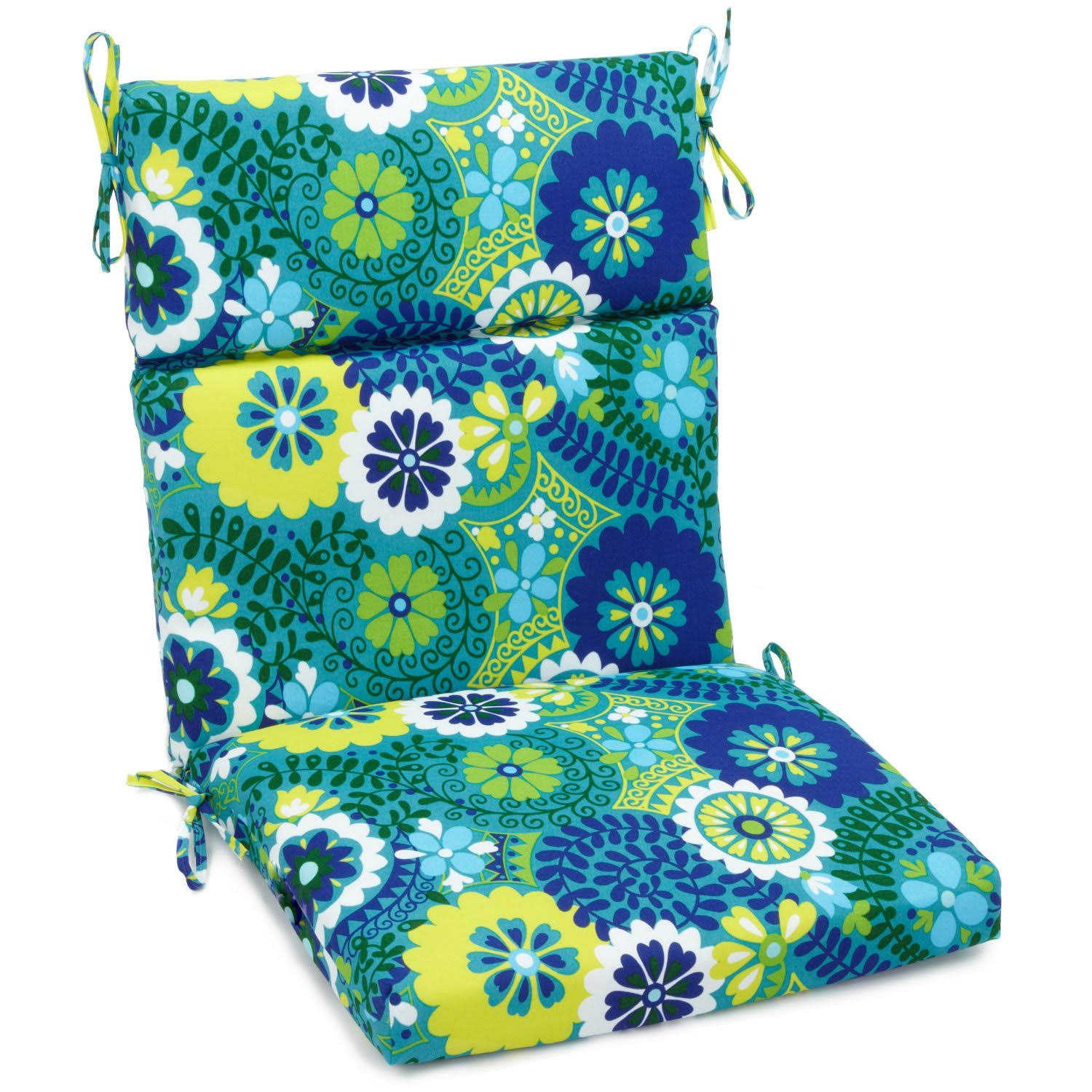 Blazing Needles 20-inch by 42-Inch Spun Polyester Outdoor Squared Seat/Back Chair Cushion - Luxury U1SLBS_QKM6