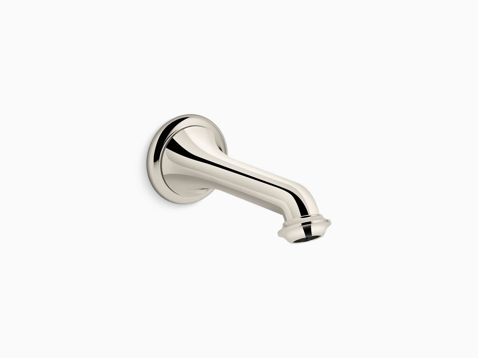 Kohler 72792-SN Artifacts Wall-Mount Bath Spout with Turned Design - Vibrant Polished W3BNJ6_TRIF