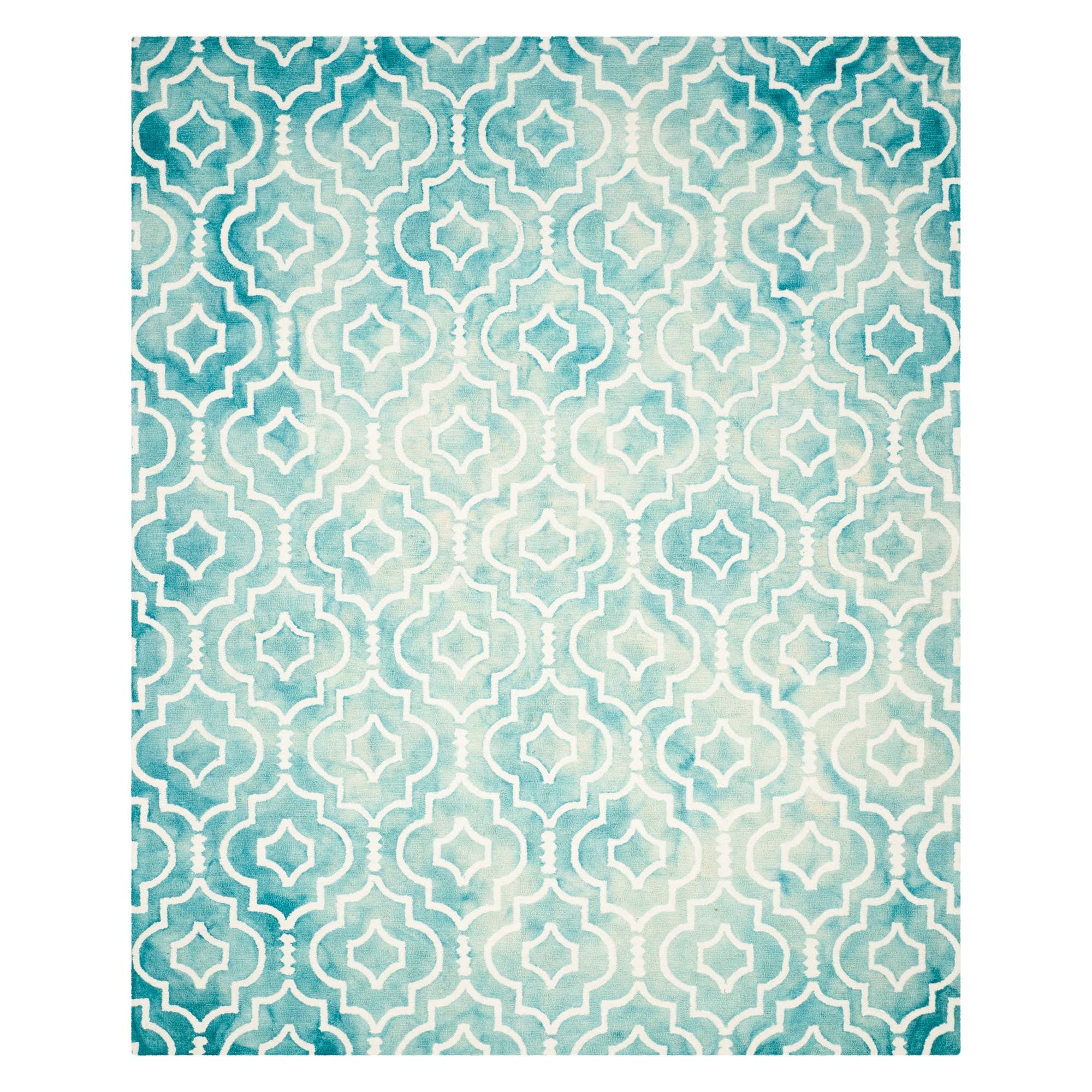 Safavieh 9' x 12' Dip Dye DDY538D Turquoise / Ivory 2GVGYB_0Q7L