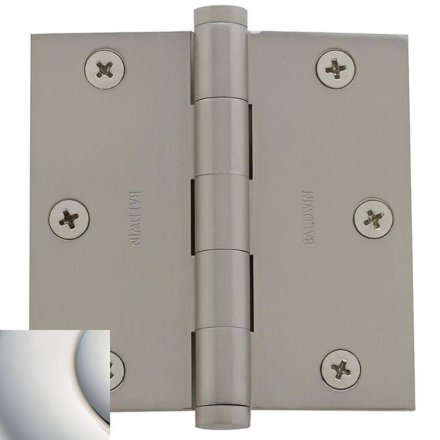 Baldwin 1035055I Square Mortise Hinge, Lifetime Bright 9GNDWA_17LL