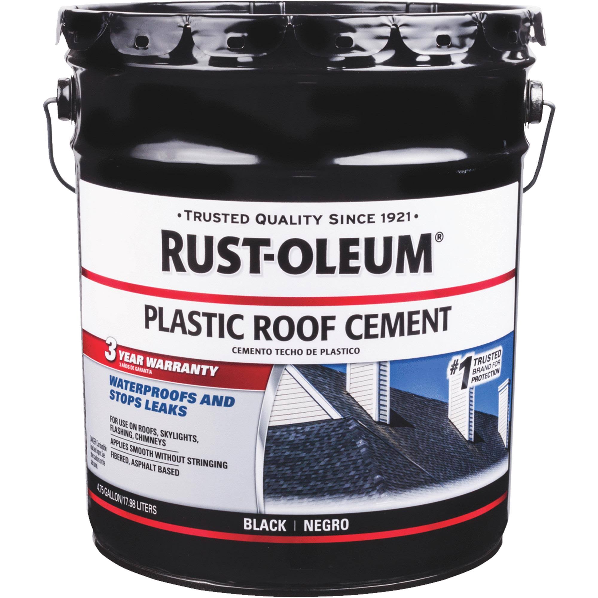 Rust-Oleum 301990 Roof Cement,4.75 Gal.,black,65 Sq. ft. E8HGCA_XWH6