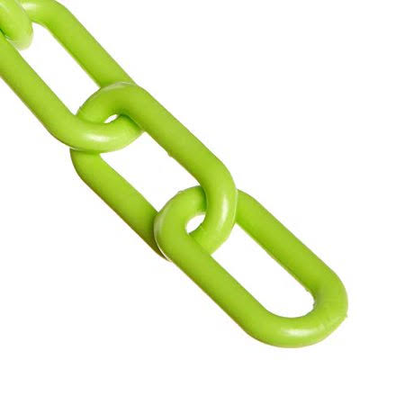 Mr. Chain Plastic Barrier Chain, Safety Green, 2-Inch Link Diameter, 25-Foot Length (50014-25), Size One BYCNZM_SCR4